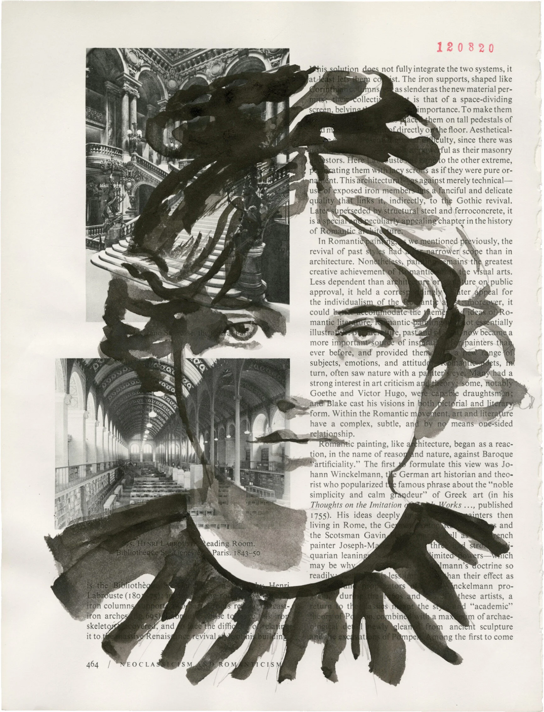 Suzanne Valadon, 2021 Sumi ink on Book page 11.375 x 8.625 in.Click for more information.