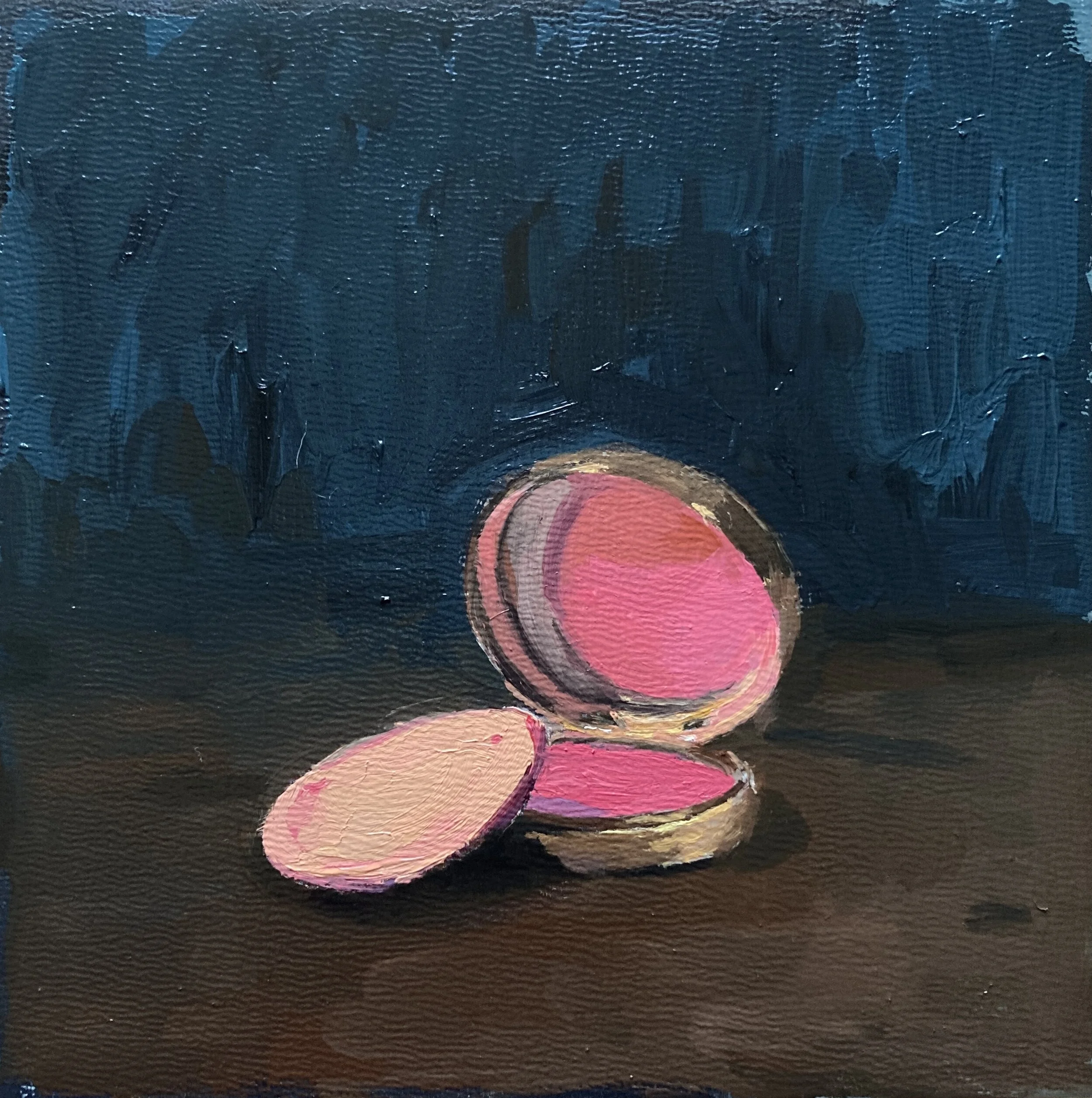 Revlon, Clear Red (Frida Kahlo), 2021 Oil on panel 6 × 6 × 1.5 in.