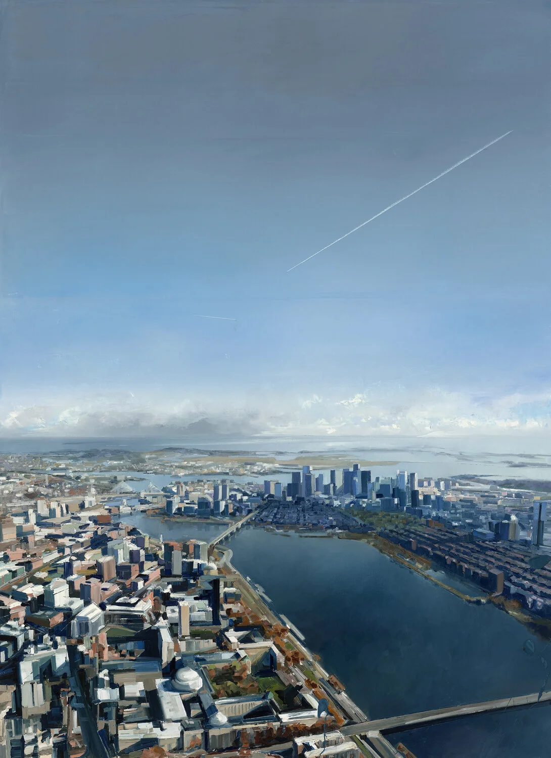 Wilhelm Neusser Boston Blues (Landscape/Boston 2107), 2021 Oil on linen 66 x 48 in.