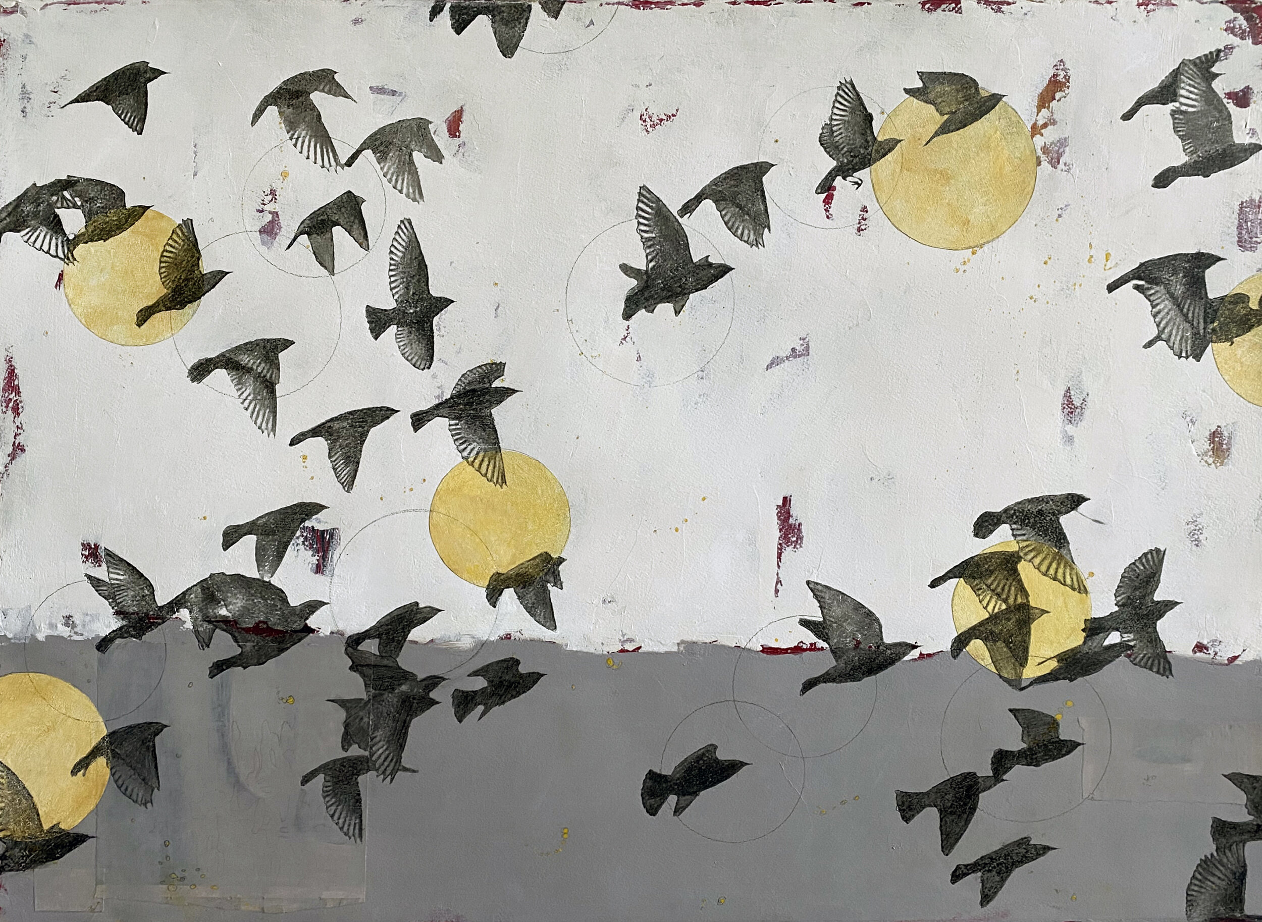 Holly Harrison Murmur I, 2021 Mixed media on Arches paper 22 x 30 in.