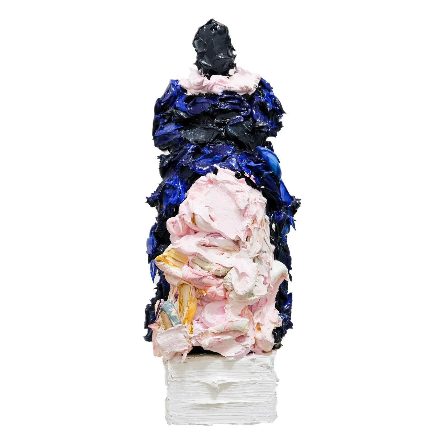 Lavaughan Jenkins Skin I'm In, 2020 Oil paint with foam and modeling paste structure 12 x 4 x 5 in.