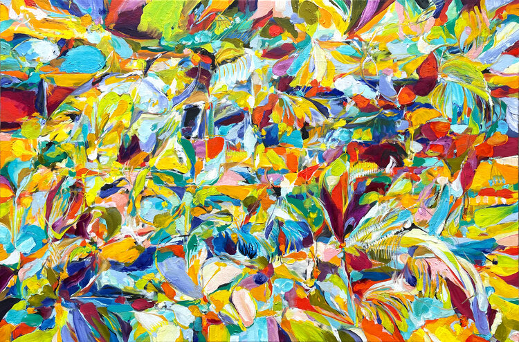 Natalia Wróbel, Jigsaw, 2021. Oil paint on canvas. 24 x 36 in.