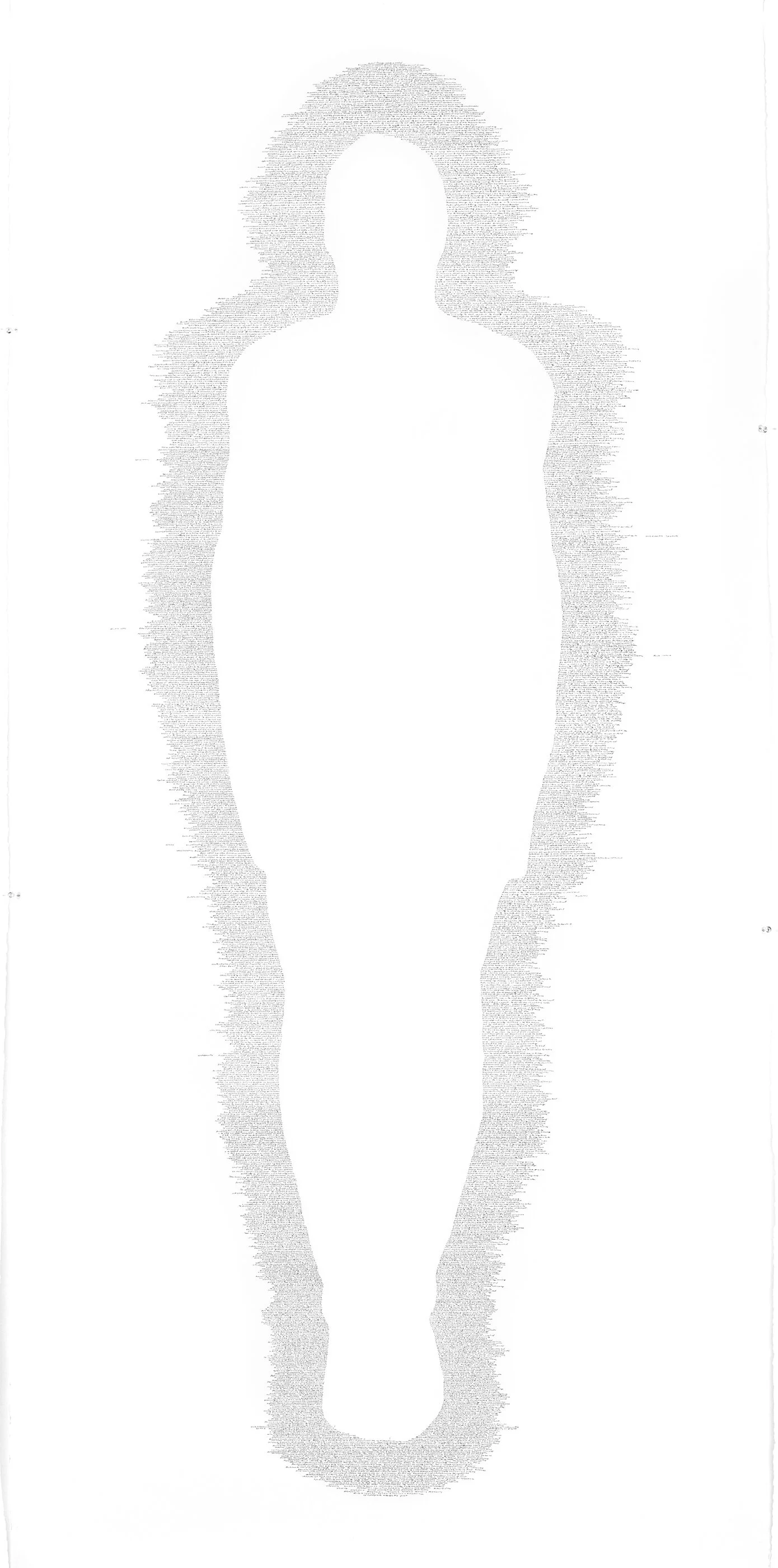 As Built Drawing VI, 2013 Pencil on paper 100 x 50 in.