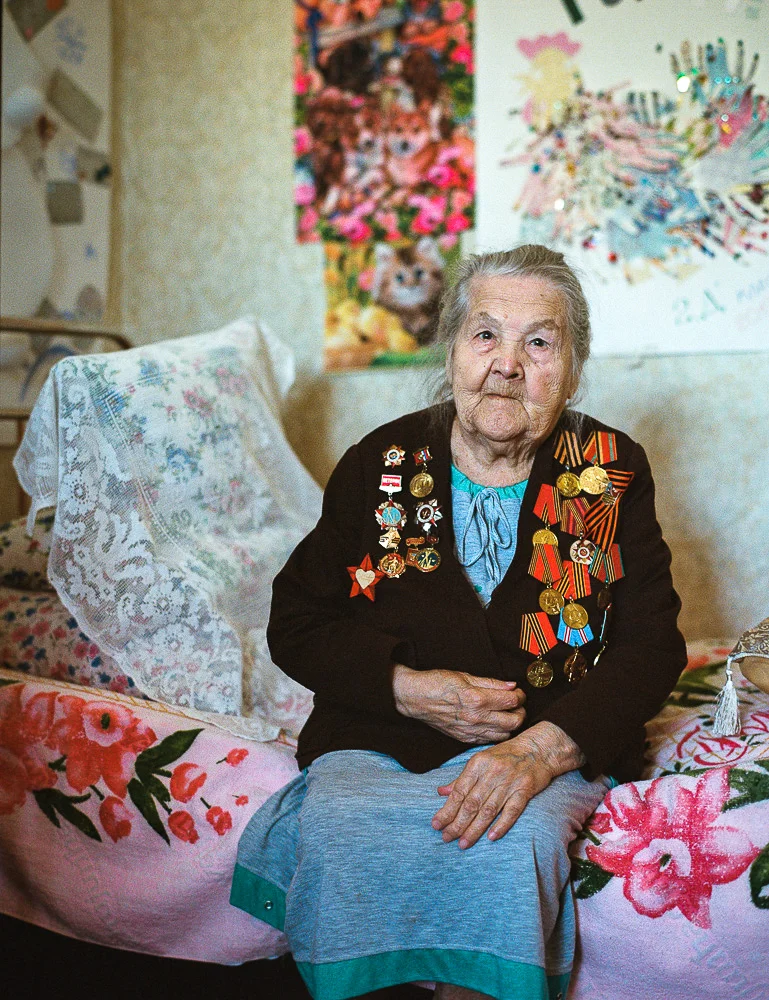 Aleftiny Nicholaevna, a lovely 97 year old veteran of WWII, Yekatarinburg