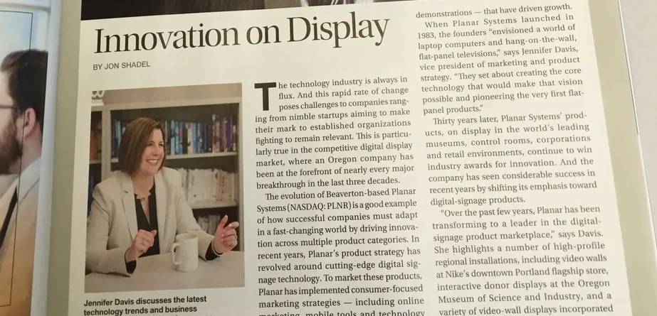 Oregon Business Magazine Features Planar