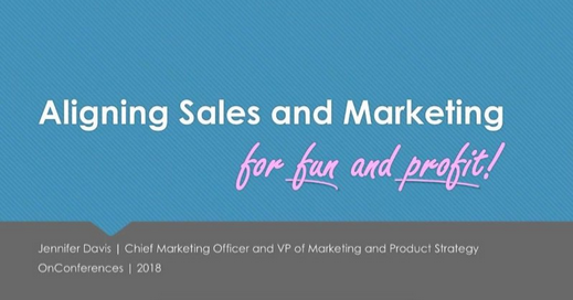 Jennifer Presents at Virtual Keynote on Sales and Marketing Alignment