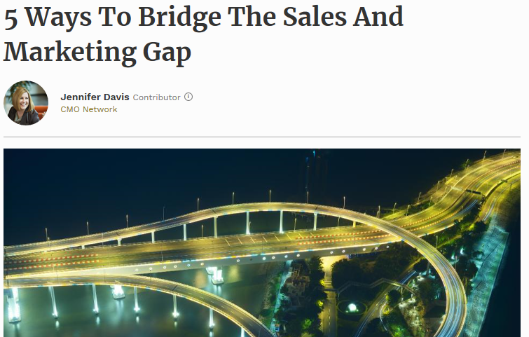 5 Ways to Bridge the Sales and Marketing Gap