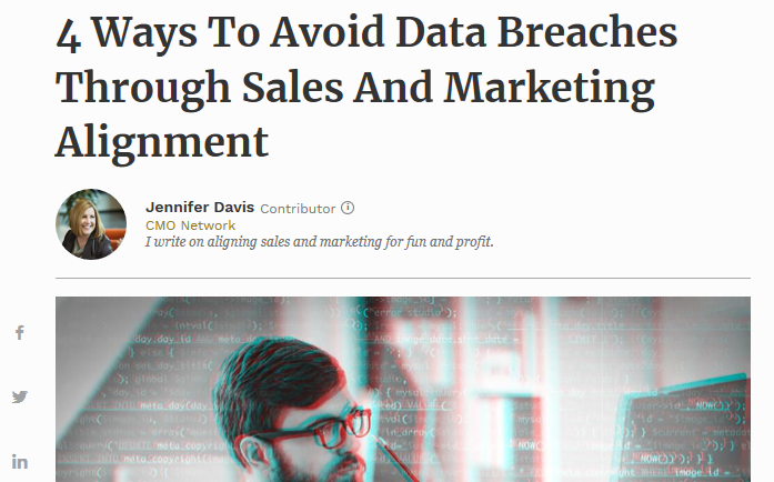 4 Ways to Avoid Data Breaches Through Sales and Marketing Alignment