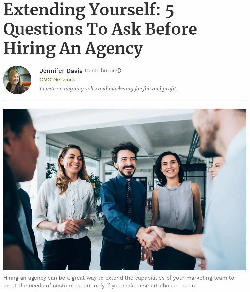 Extending Yourself: 5 Questions To Ask Before Hiring An Agency