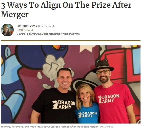 3 Ways To Align On The Prize After Merger