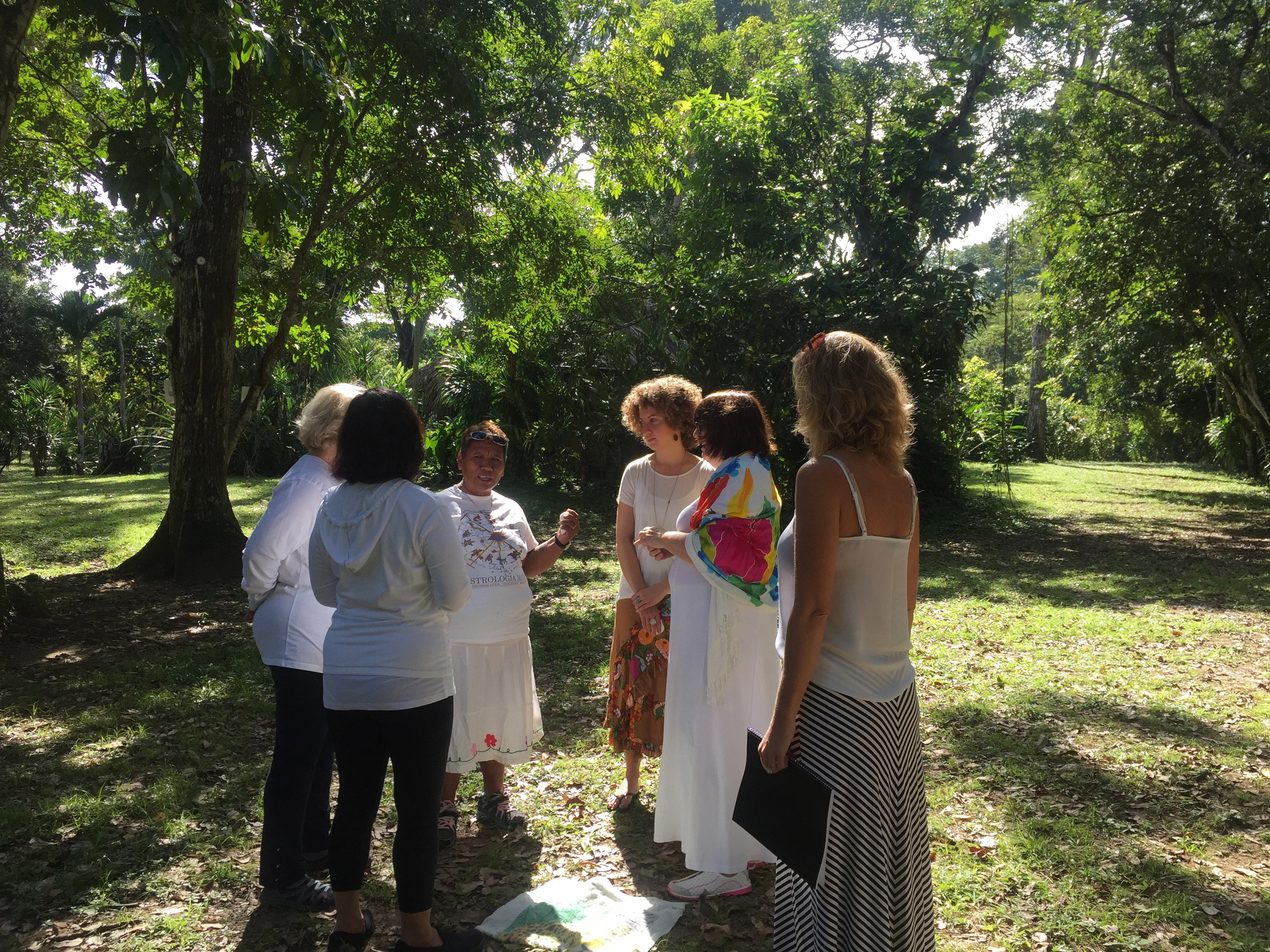 Here is our intriguing Mayan Healer Rosario during our healing circle, beginning our day with Mayan Wisdom, Maya Massage and Messages from our Soul. 
