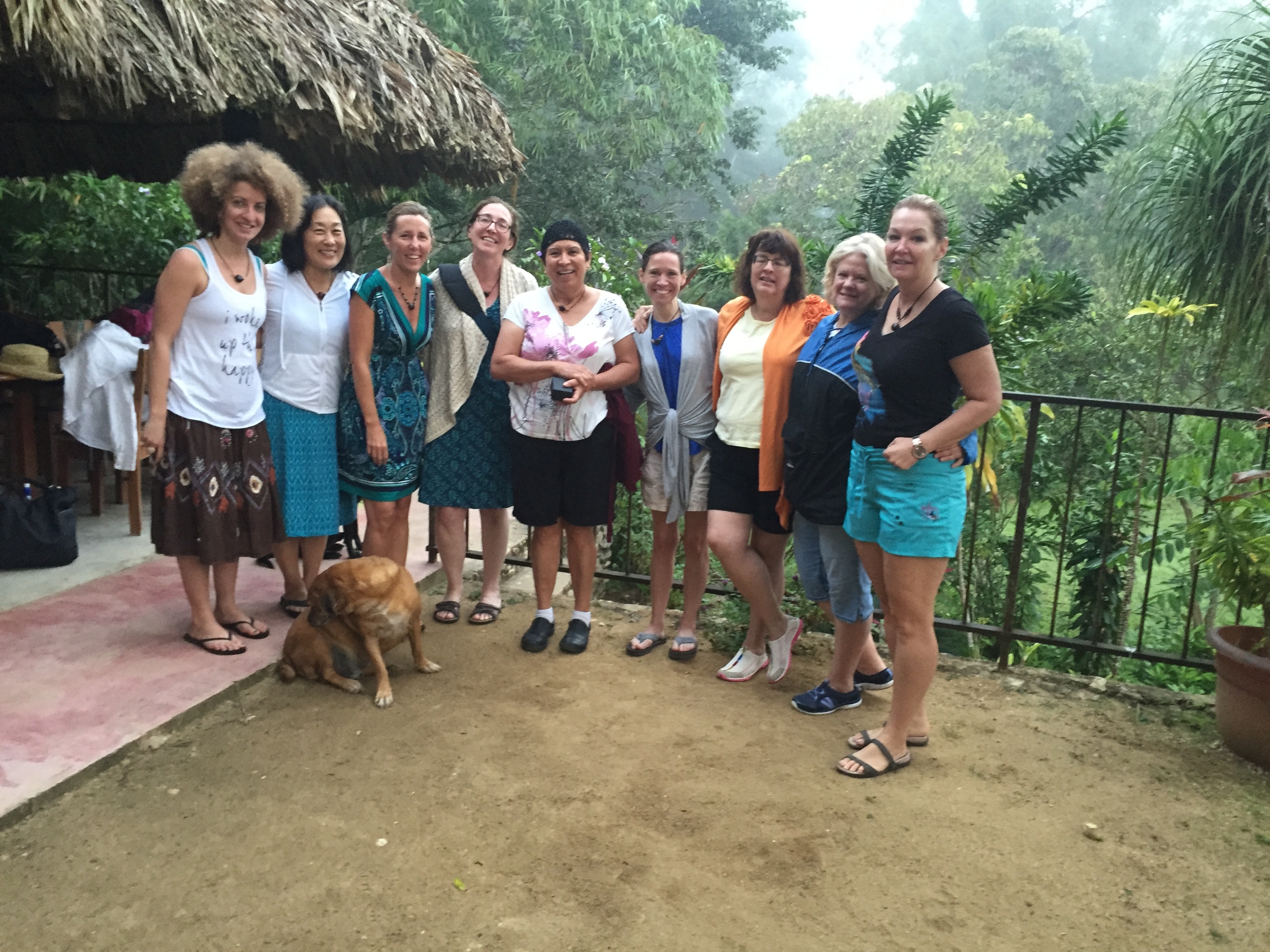 The lovely group sad to say goodbye to Ms. Chena..she was like our mother and we were guests in her home. Her food and drinks (Belizian of course) were the best I have ever experienced!