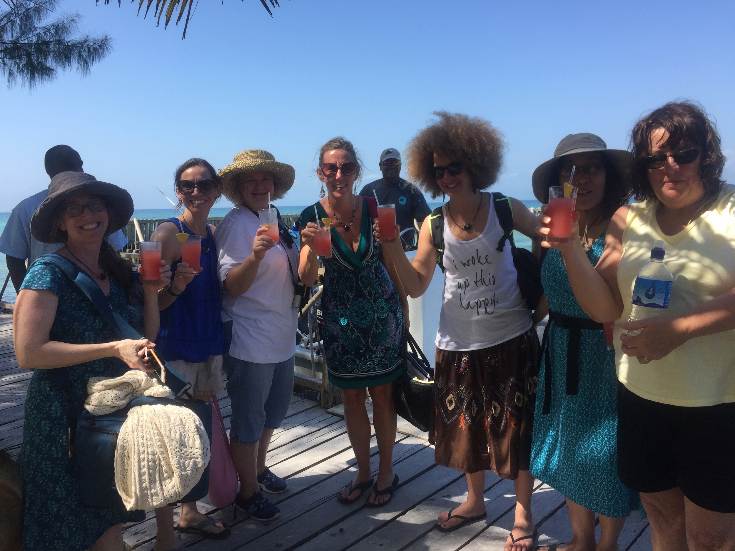 We made it to our private Island “Thatch Caye” welcomed with fresh squeezed watermelon juice (and of course the option of adding coconut rum) we new we were in the right place to unwind and take in the ocean breeze!