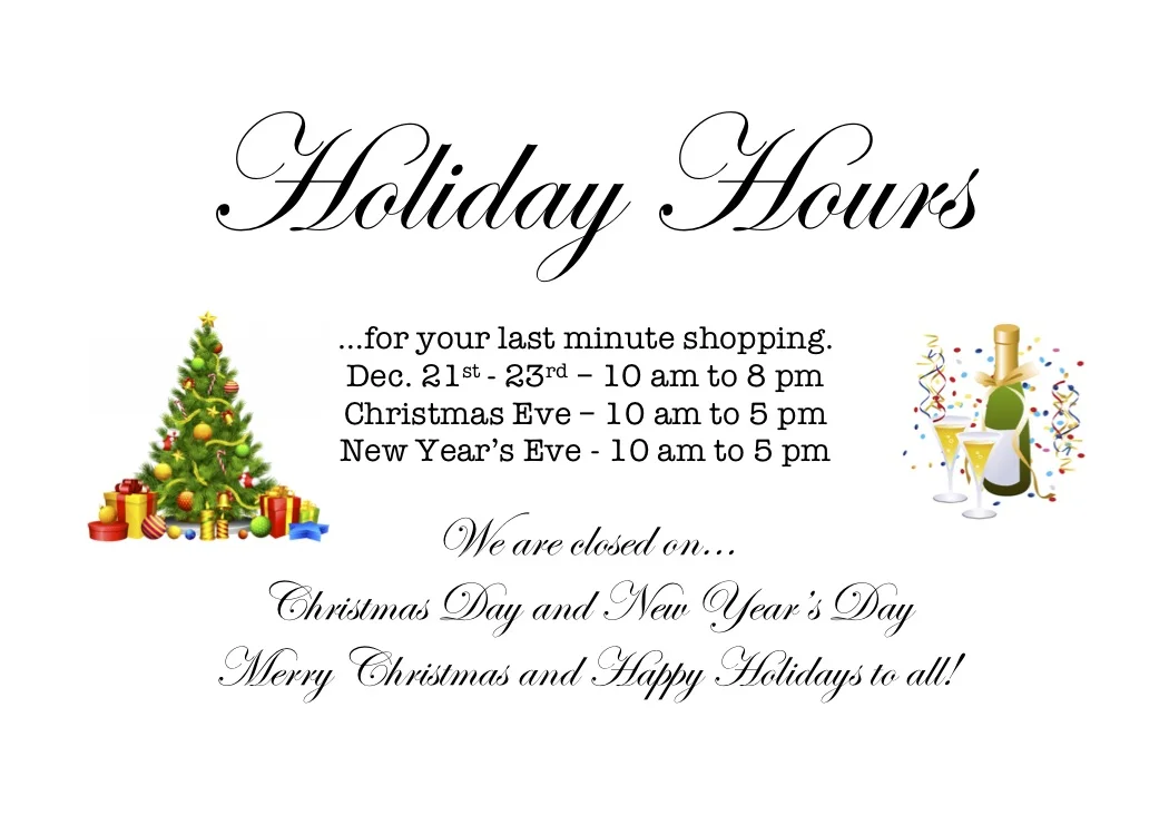 Holiday Hours