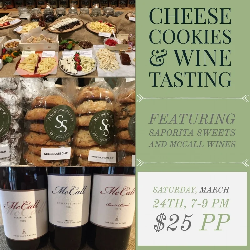 Cheese, Cookies & Wine Tasting!