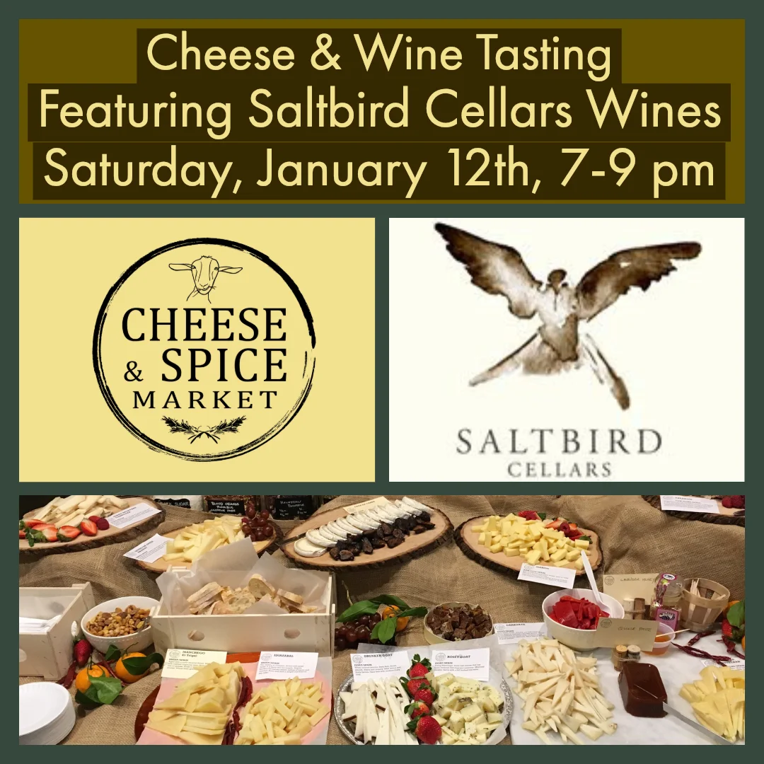 Cheese &amp; Wine Tasting Featuring Saltbird Cellars