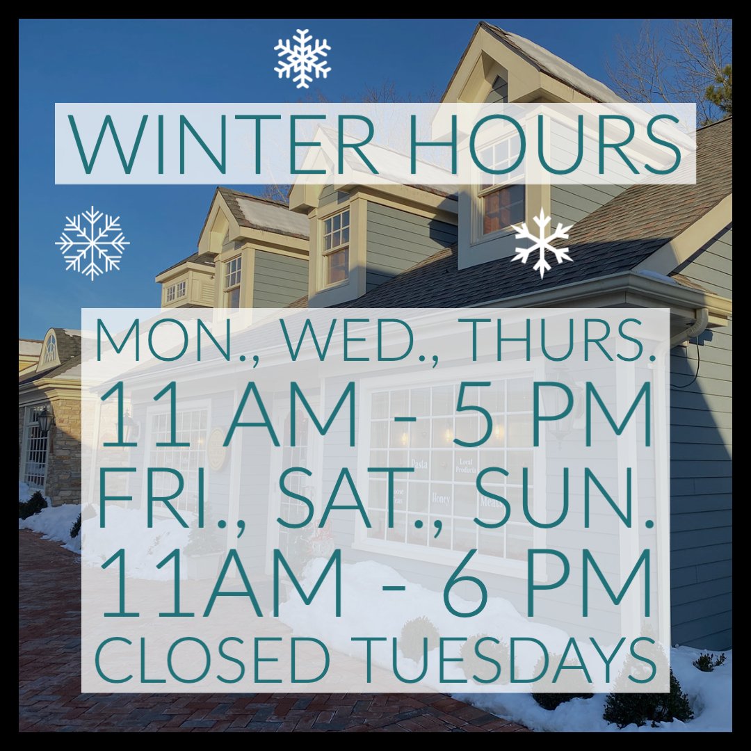 New Winter Hours