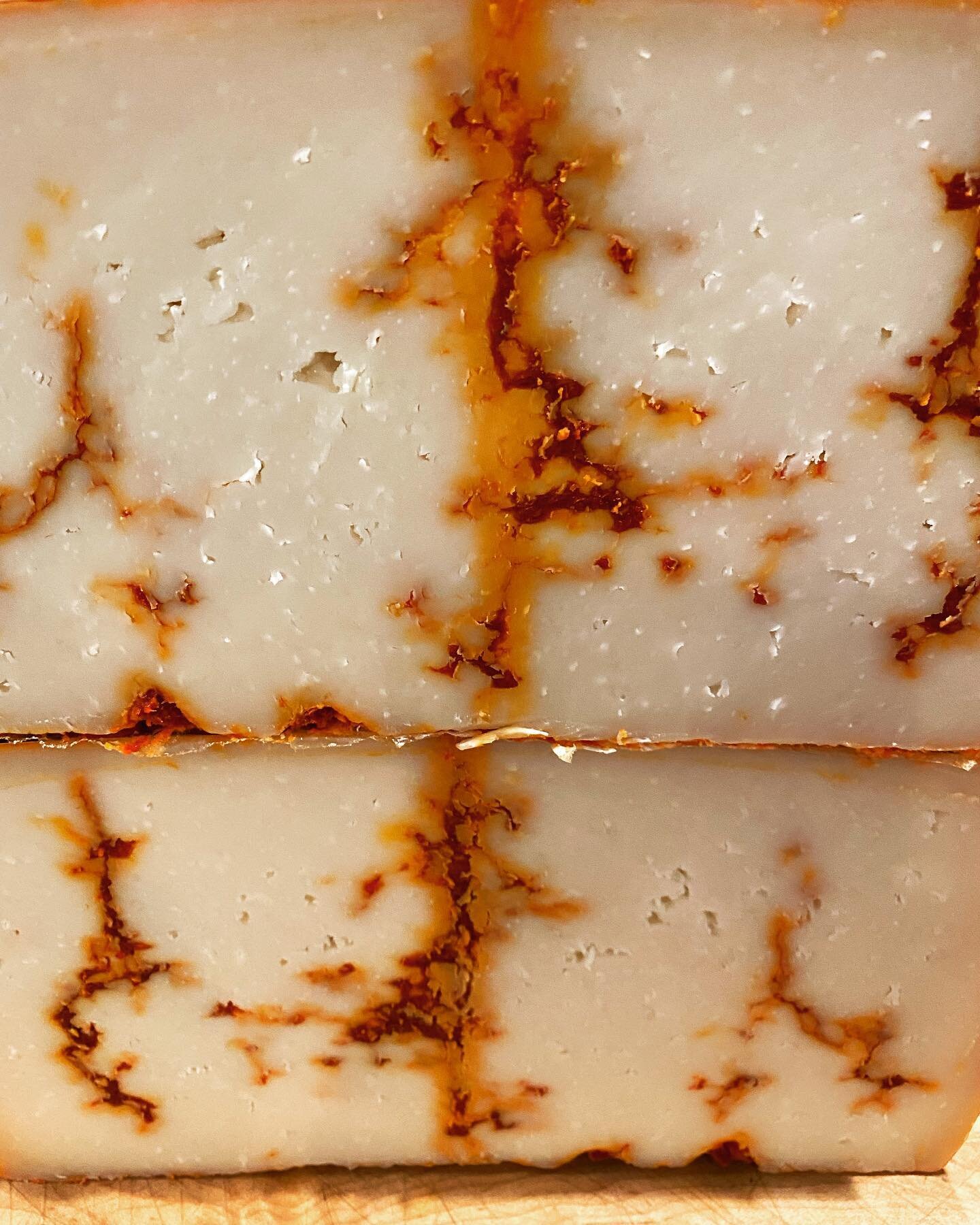 Central Fiore Piccante! For the spicy cheese lover. From Sardinia this sheep milk cheese has veins of hot peppers. 🔥🔥🔥#cheese #cheeselover #spicy #spicyfood #sardinia #sheepsmilk #goodfood #onfire #shoplocal #supportlocal #supportsmallbusiness #ho