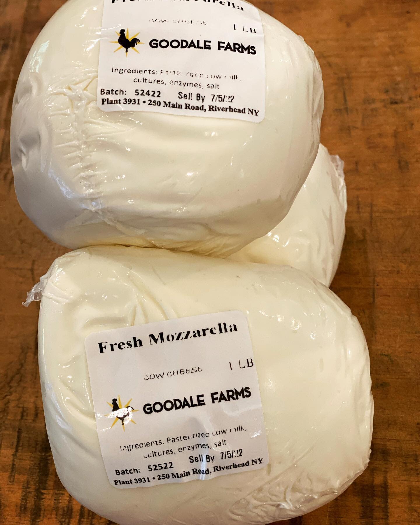 Just in from the Farm. Get some for the weekend! #mozzarella #cheese #mozzarellaandtomato #local #localfarm #goodalefarms #fresh #shoplocal #smallbusiness #shopsmall #goodfood #delicious #deliciousfood #party #memorialday #memorialdayweekend