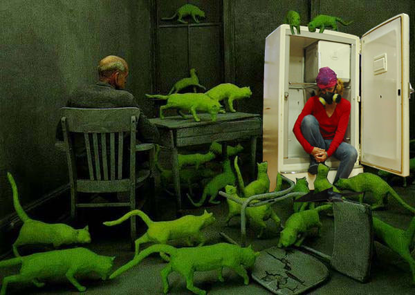 Photoshopped parody of Radioactive Cats (Mo Rigley)