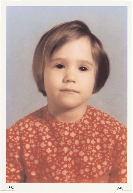 Bradley Rubenstein - Girl with Puppy Dog Eyes 1996 (inkjet print), a statement on the then-current debate on the potential for human cloning. From the exihibt: After Photoshop: Manipulated Photography in the Digital Ag e. The Met, September 25, 2013 to May 27, 2013.