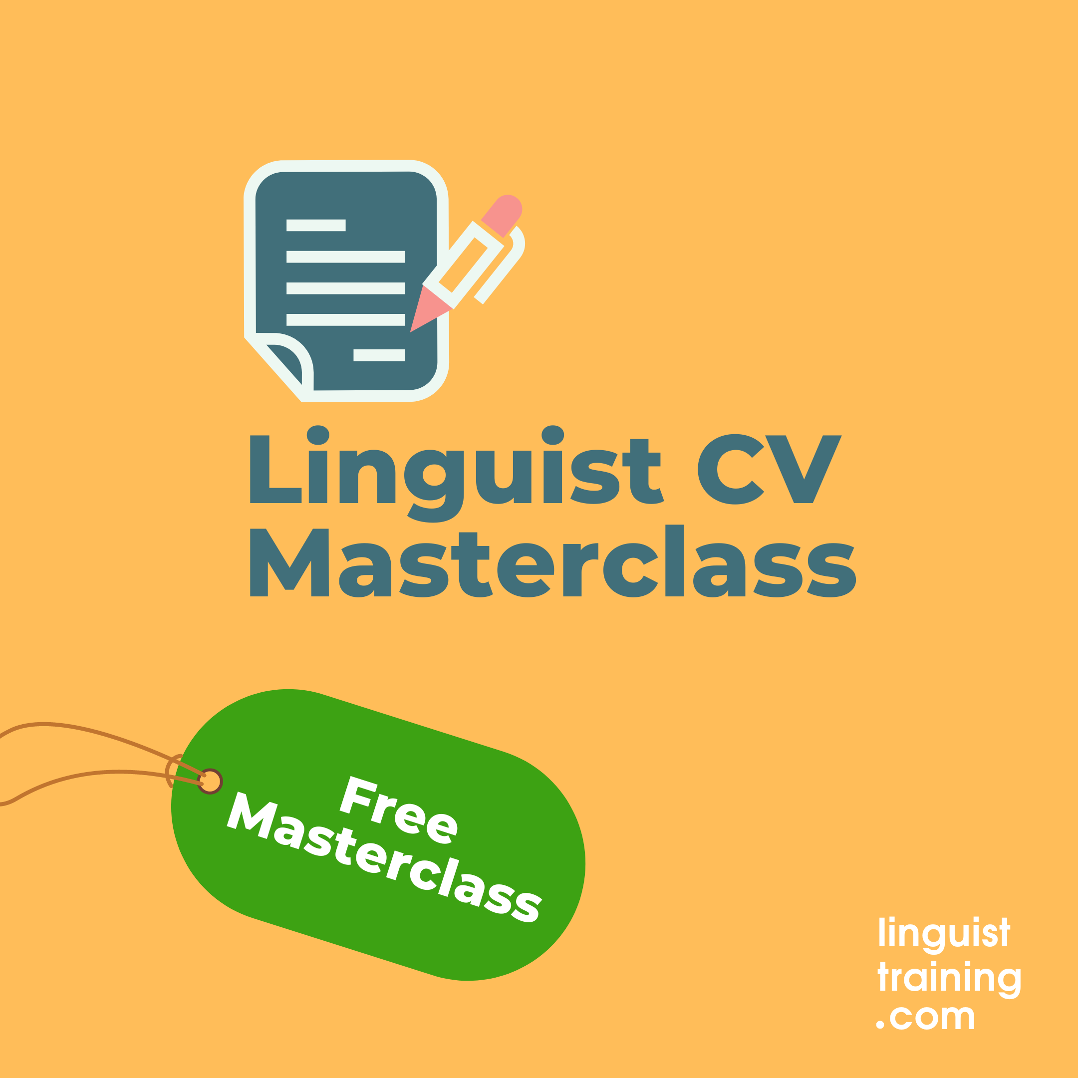 Linguist CV Masterclass only - £0