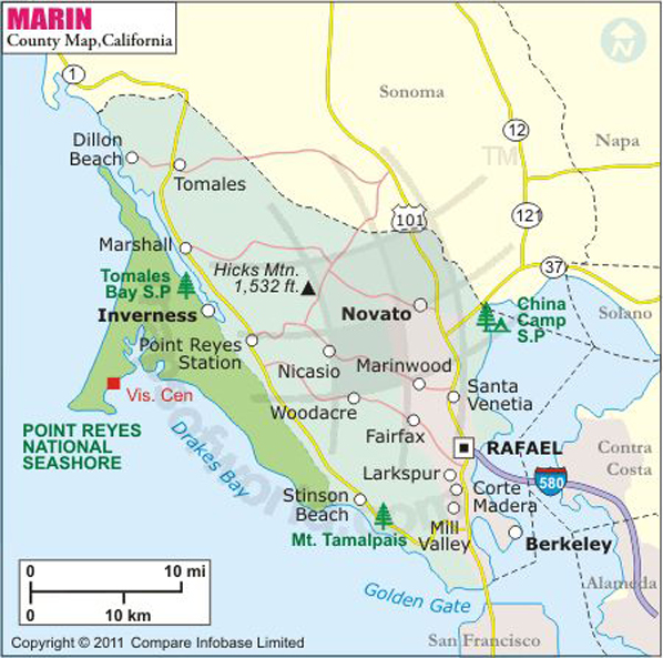  Marin County Map