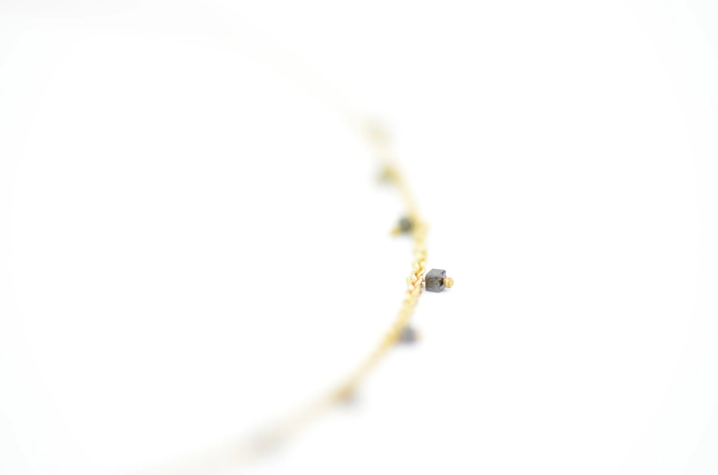 Black Diamond Bead Necklace