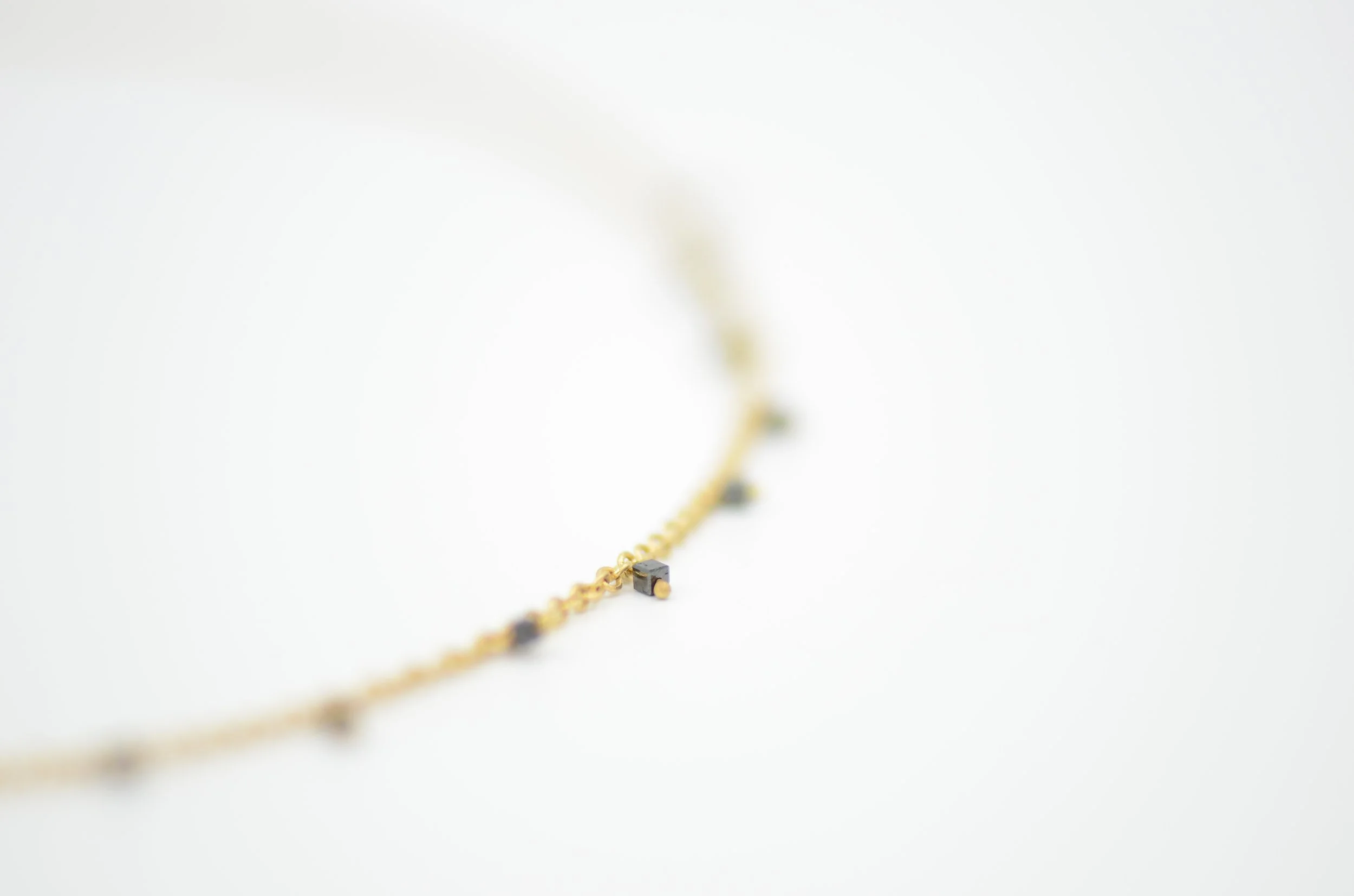 Black Diamond Bead Necklace