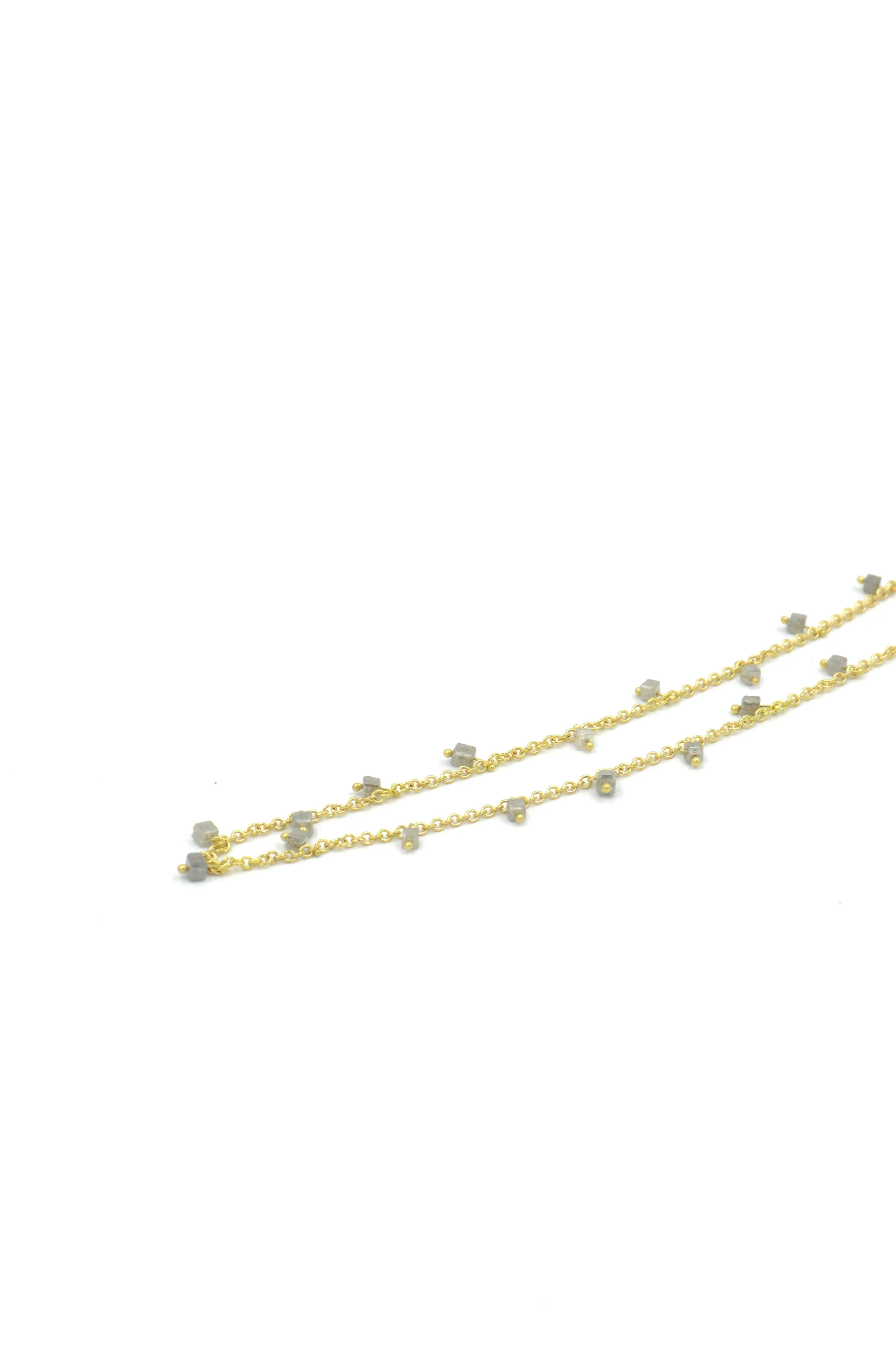 Gray Diamonds Bead Necklace