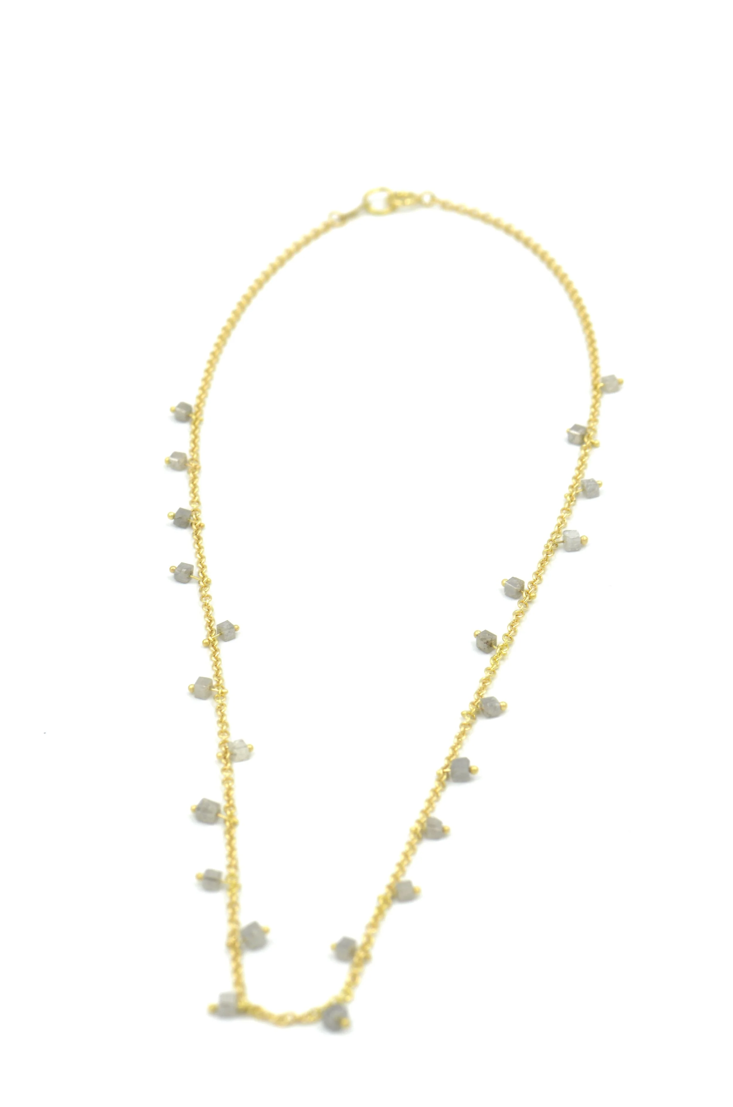 Gray Diamonds Bead Necklace