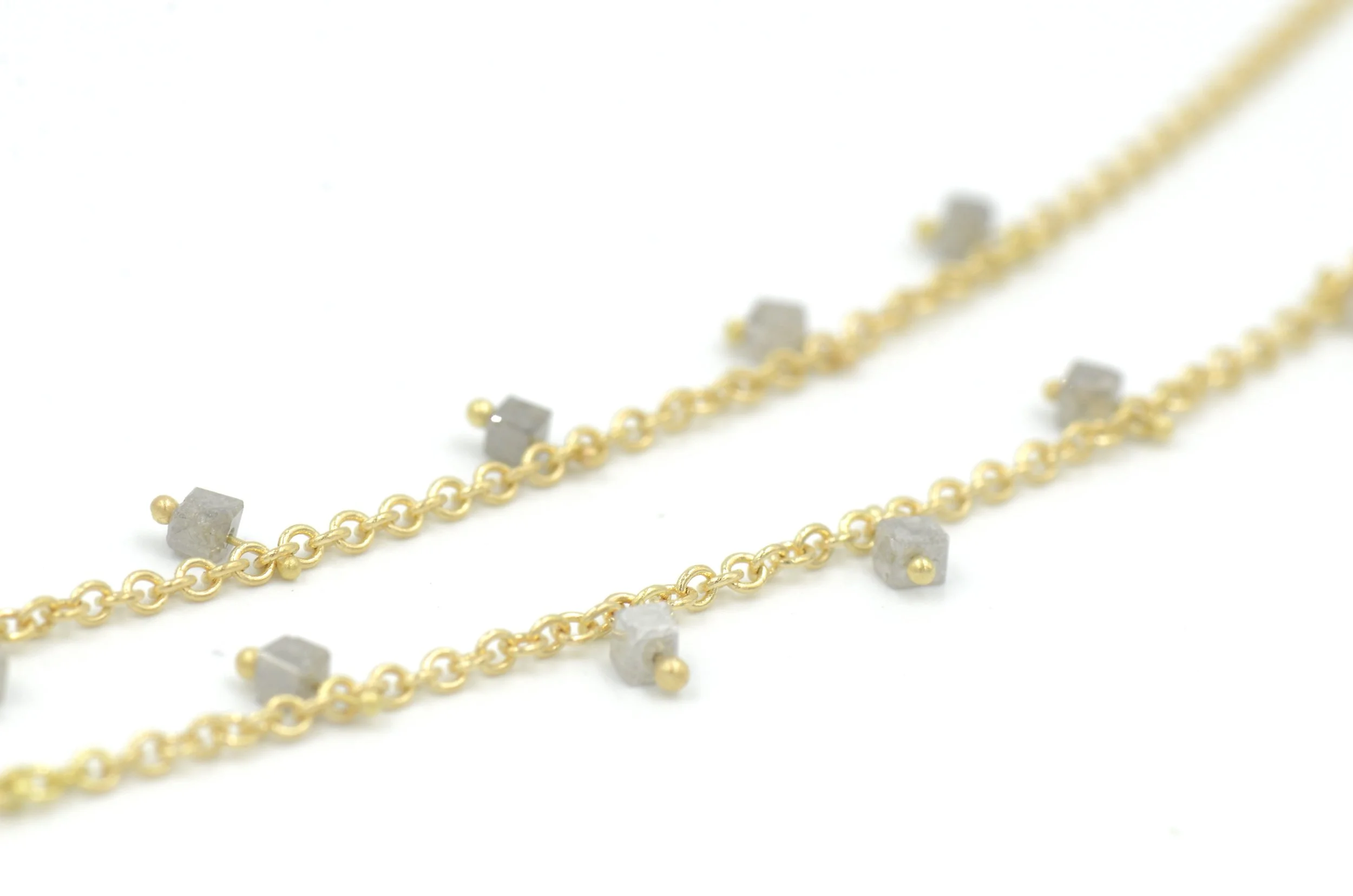 Gray Diamonds Bead Necklace