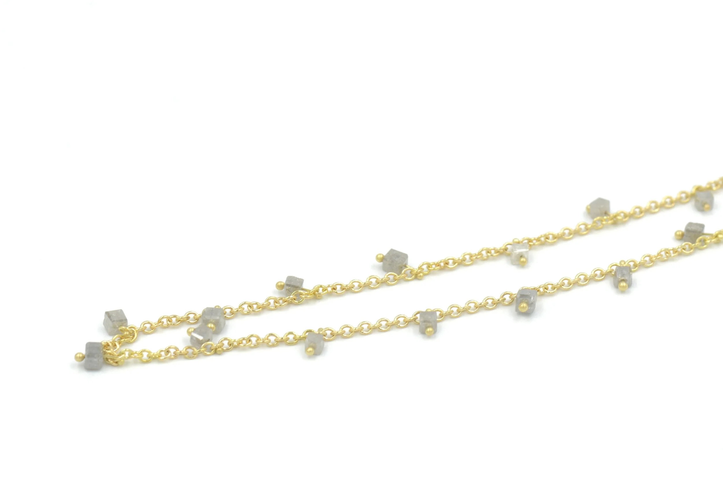 Gray Diamonds Bead Necklace