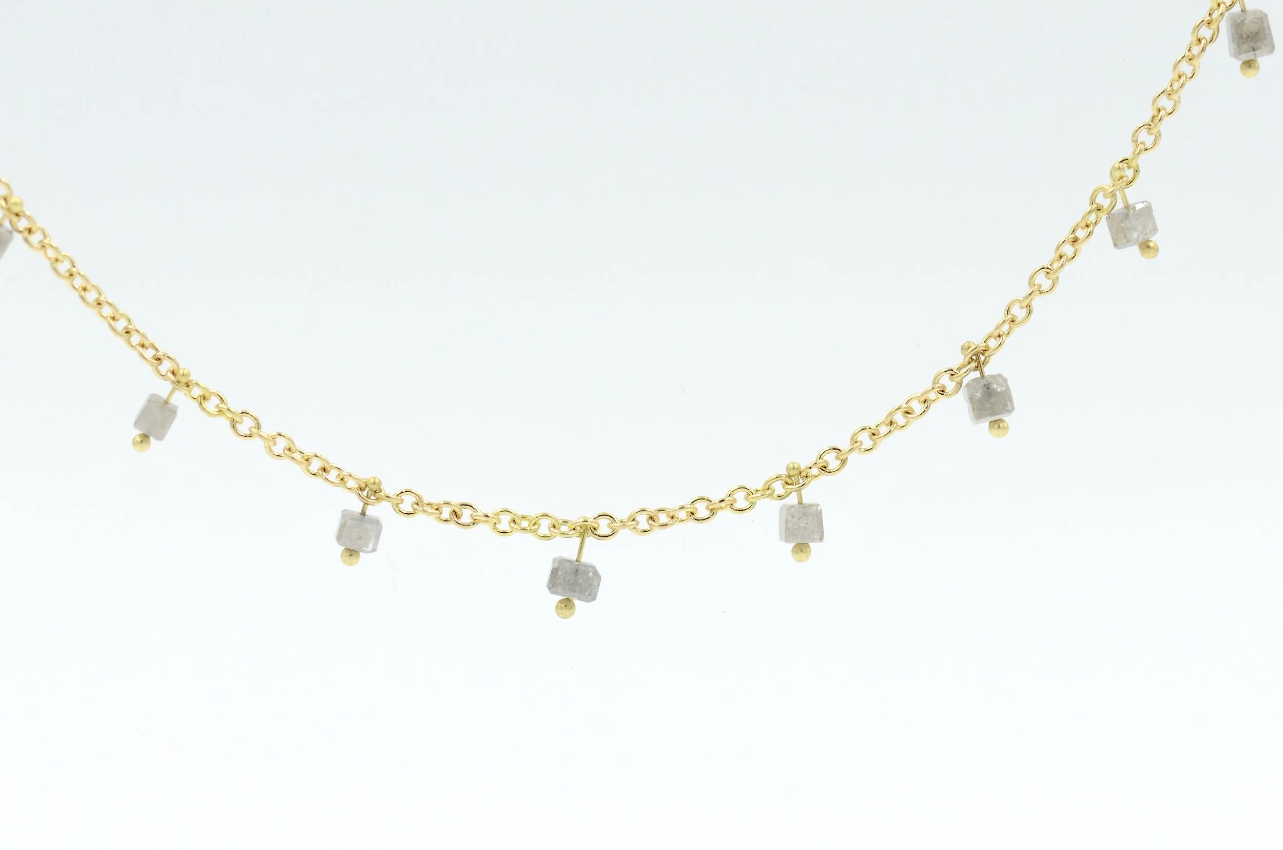 Gray Diamonds Bead Necklace