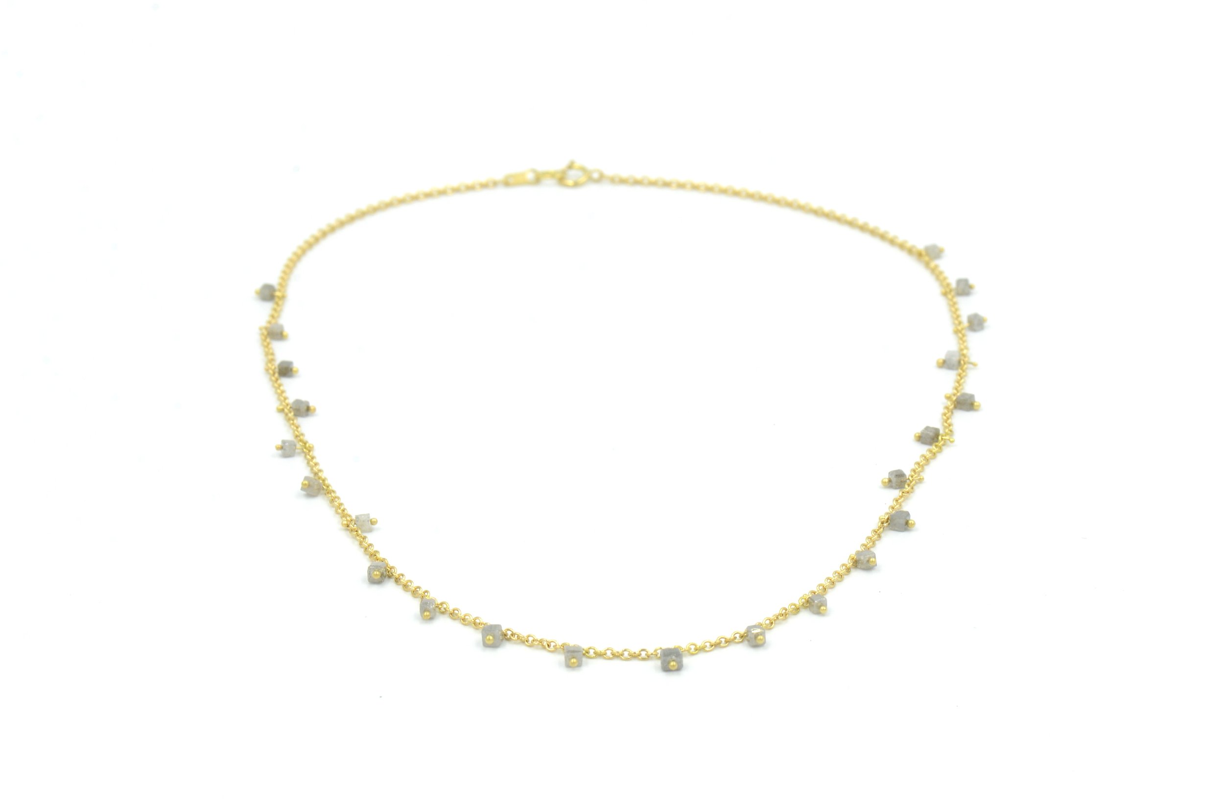 Gray Diamonds Bead Necklace