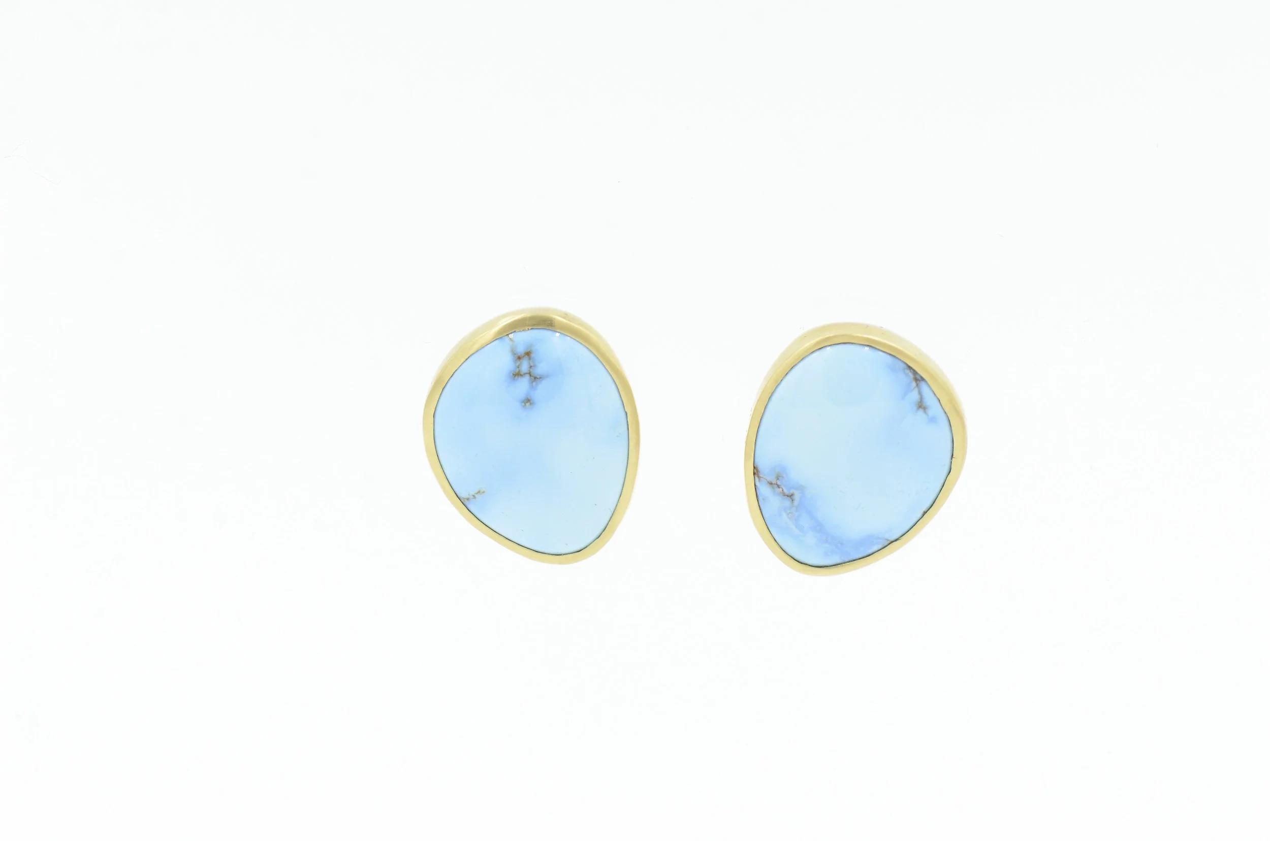 Golden Hills Turquoise Stud Earrings