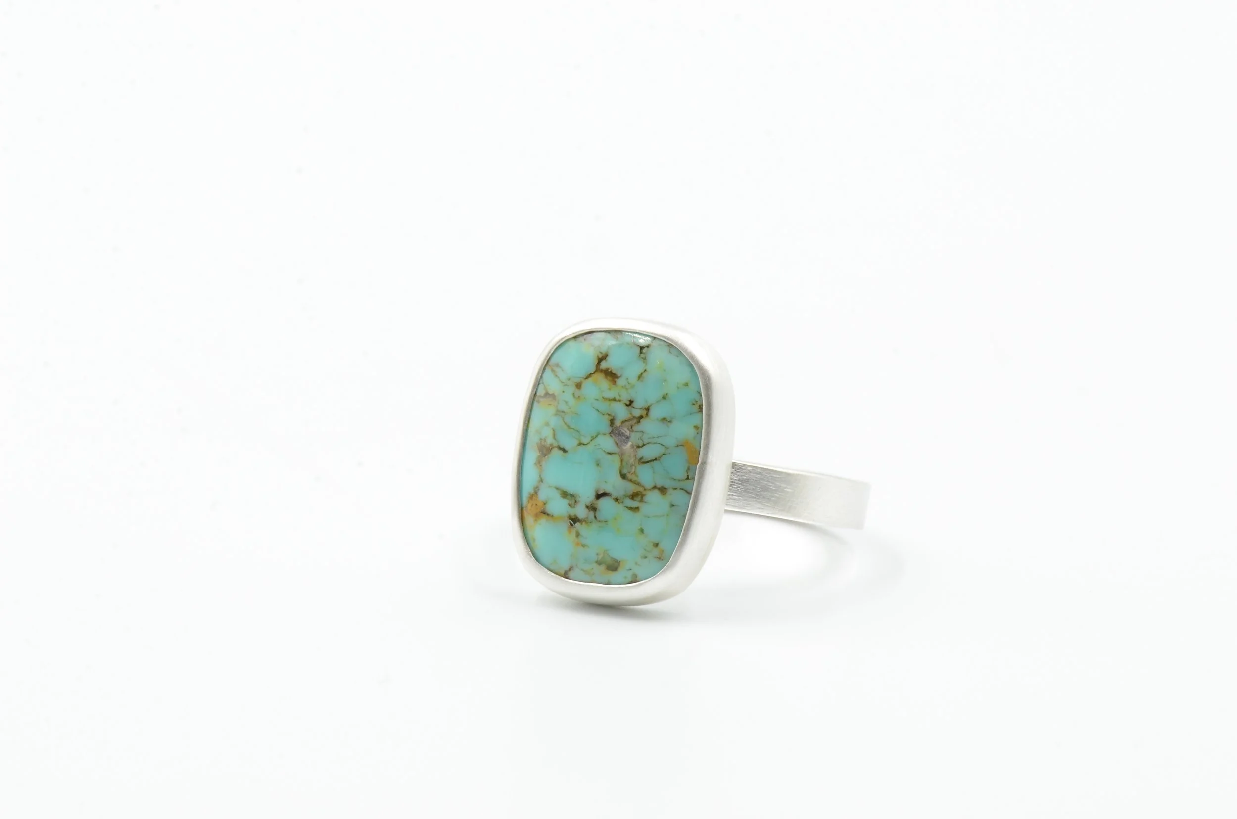Kingman Turquoise Ring - Rectangle
