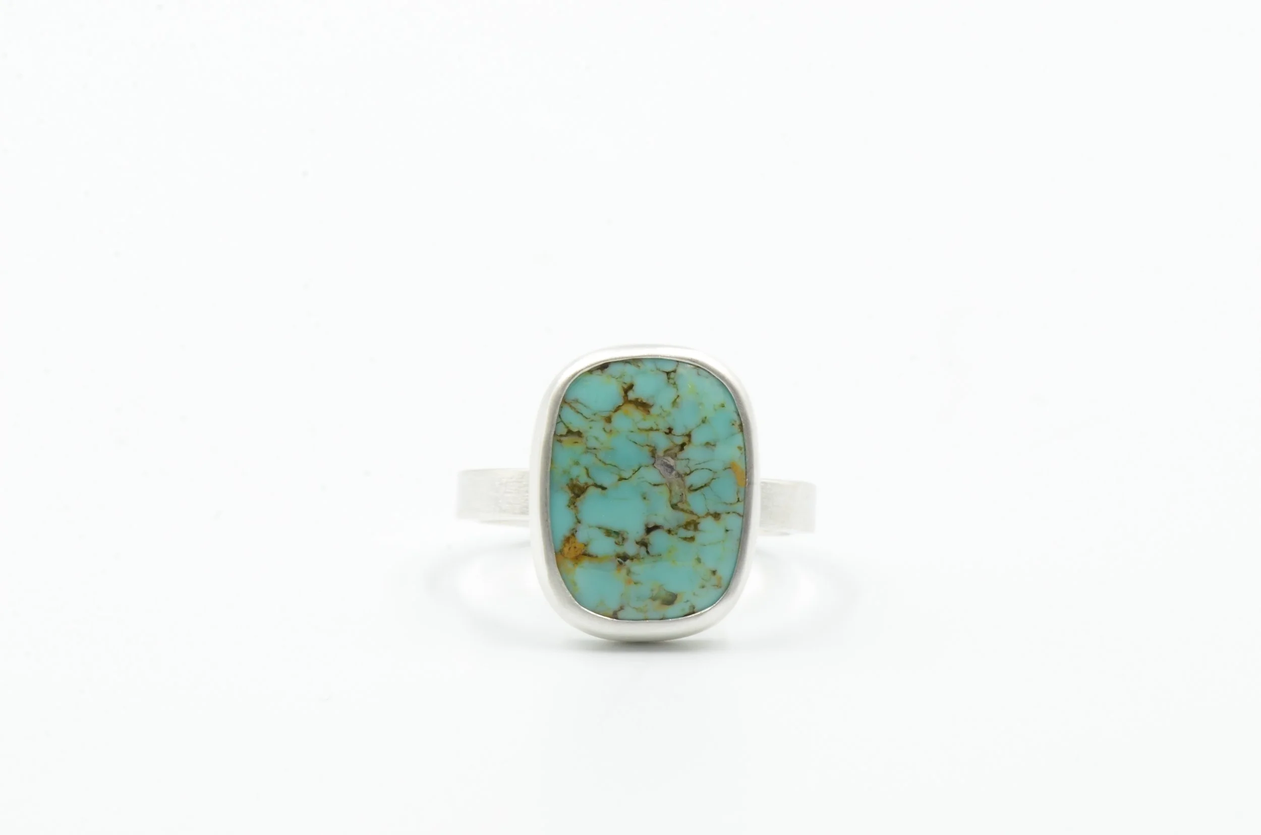 Kingman Turquoise Ring - Rectangle