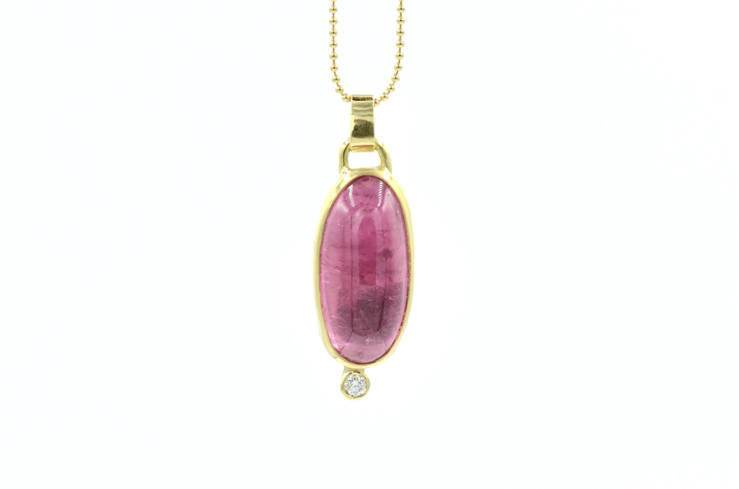 California Pink Tourmaline Pendant