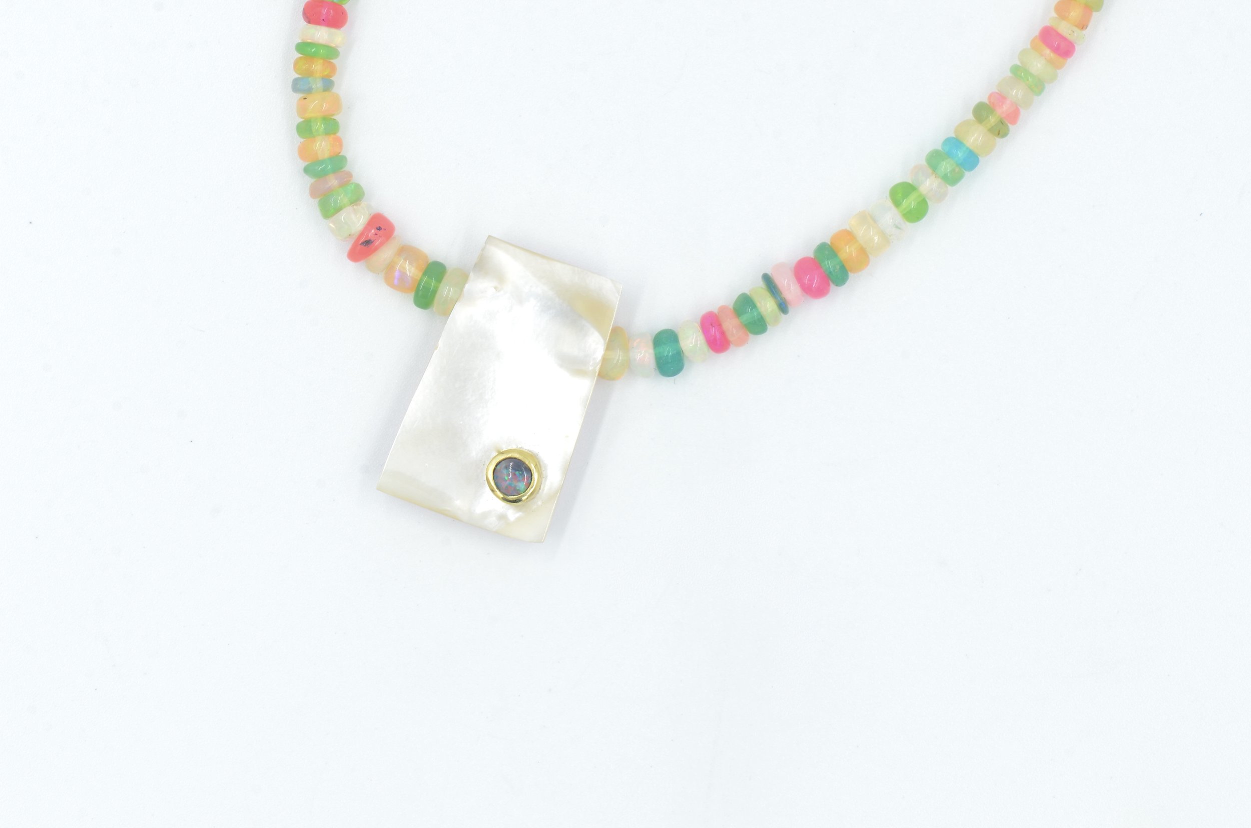 Playful Pearls and Opals Necklace