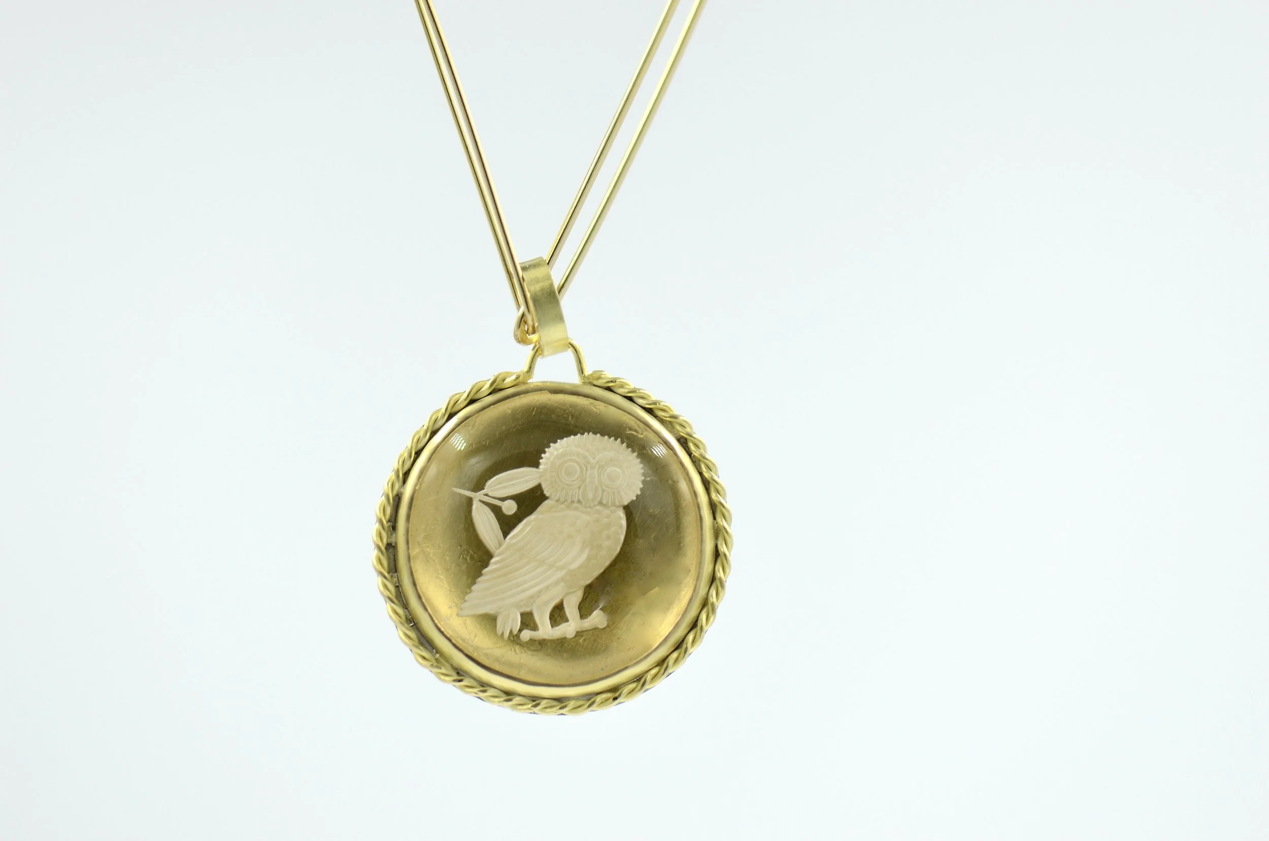 Owl of Athena Amulet Pendant