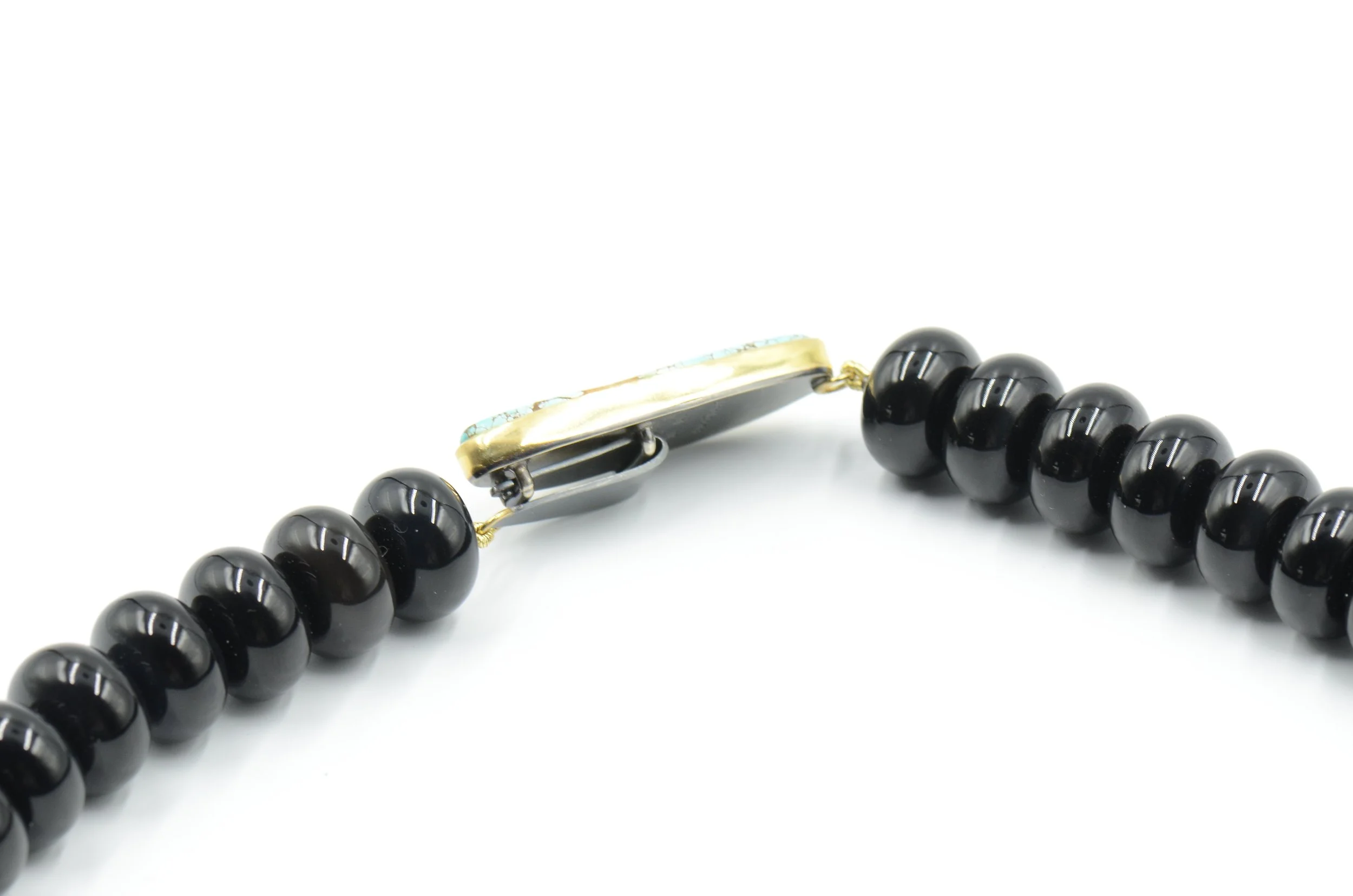 Onyx and Sleeping Beauty Statement Necklace