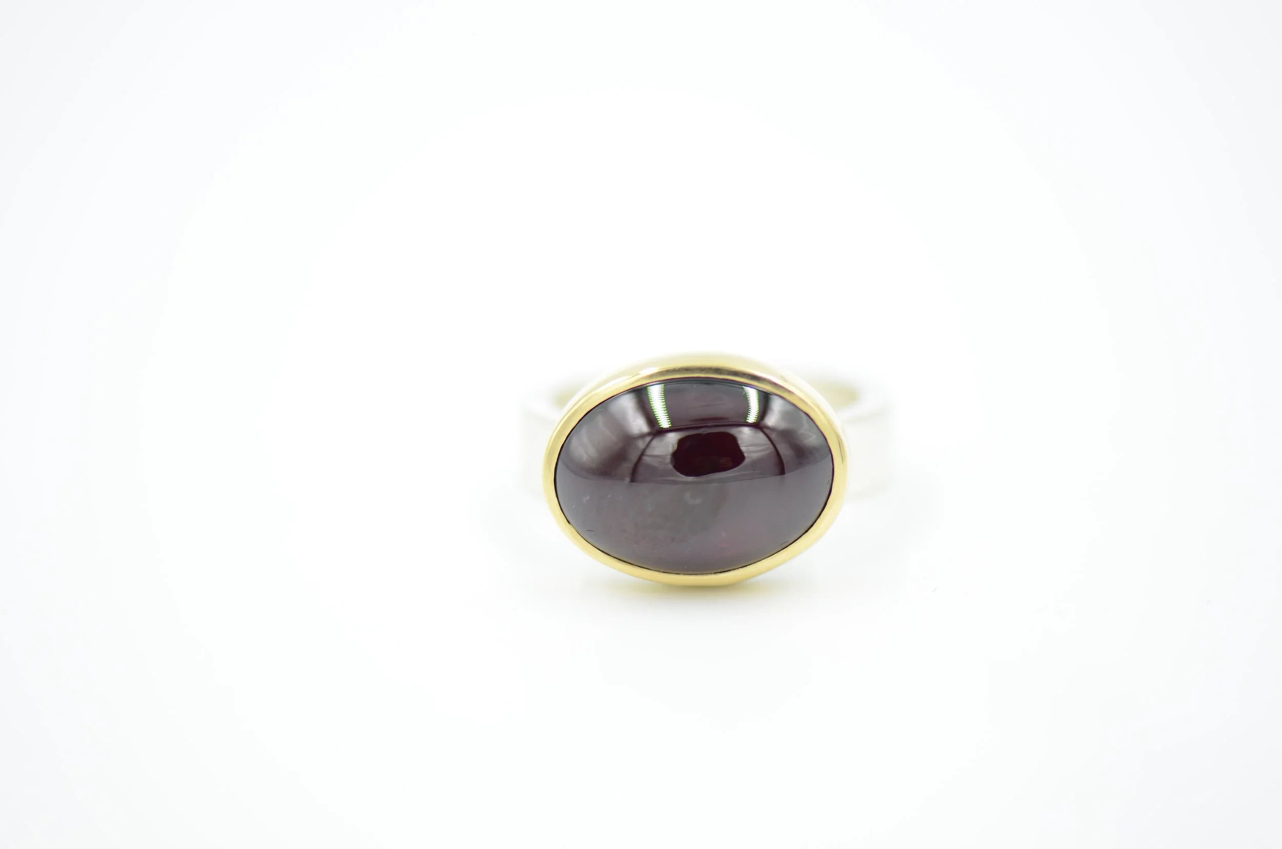 Garnet Mixed Metals Ring