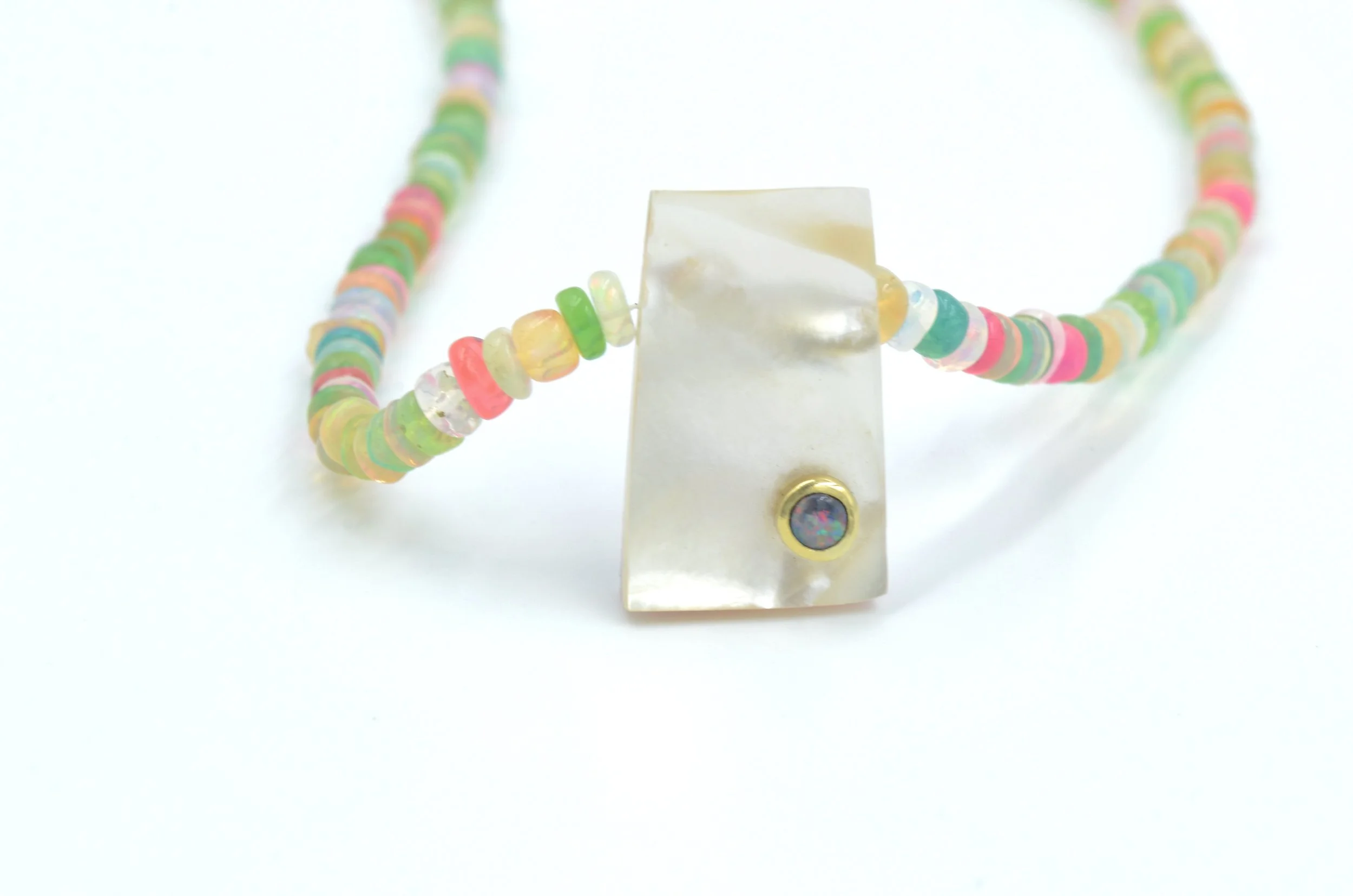 Playful Pearls and Opals Necklace
