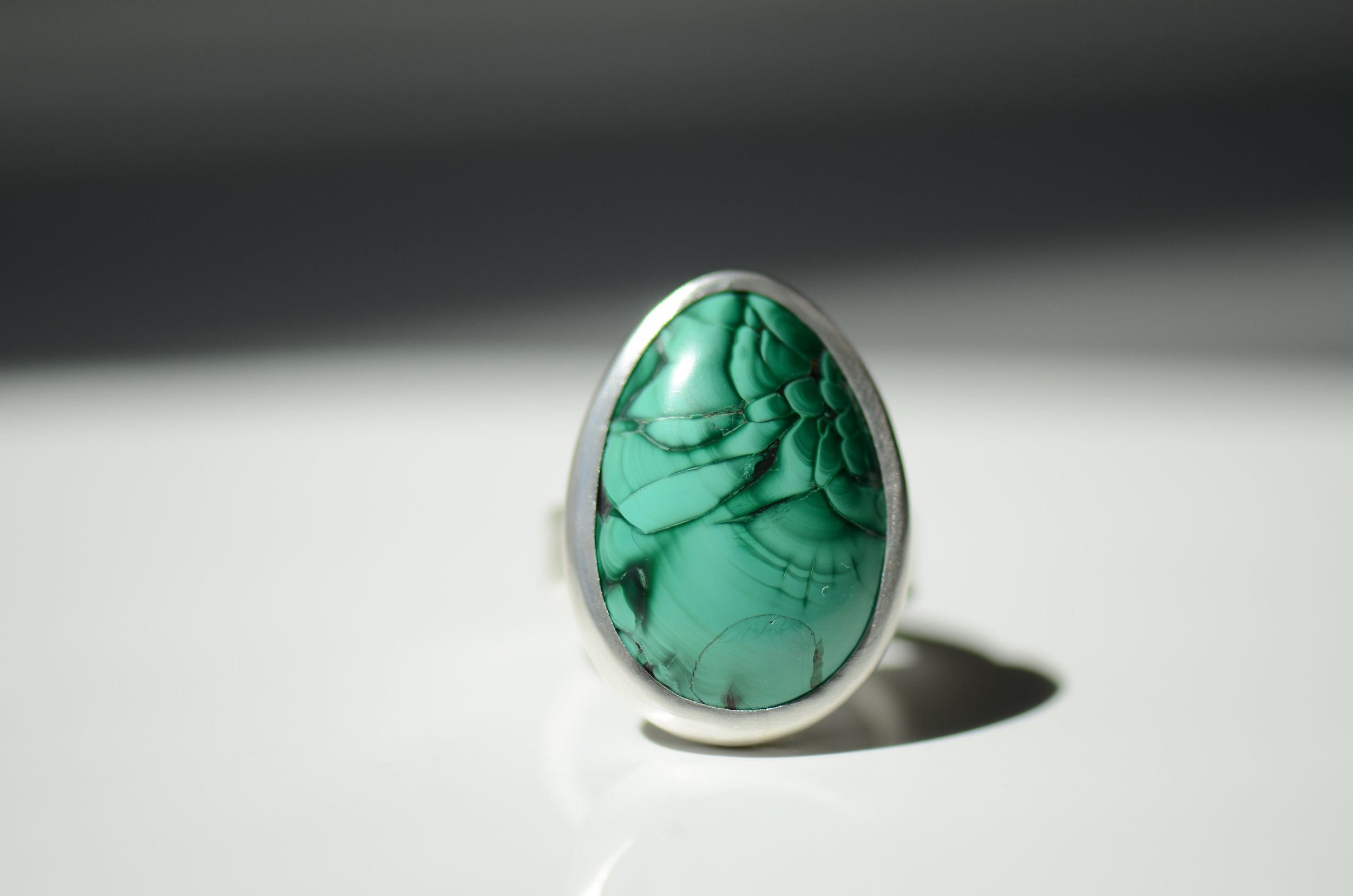 Malachite Statement Ring