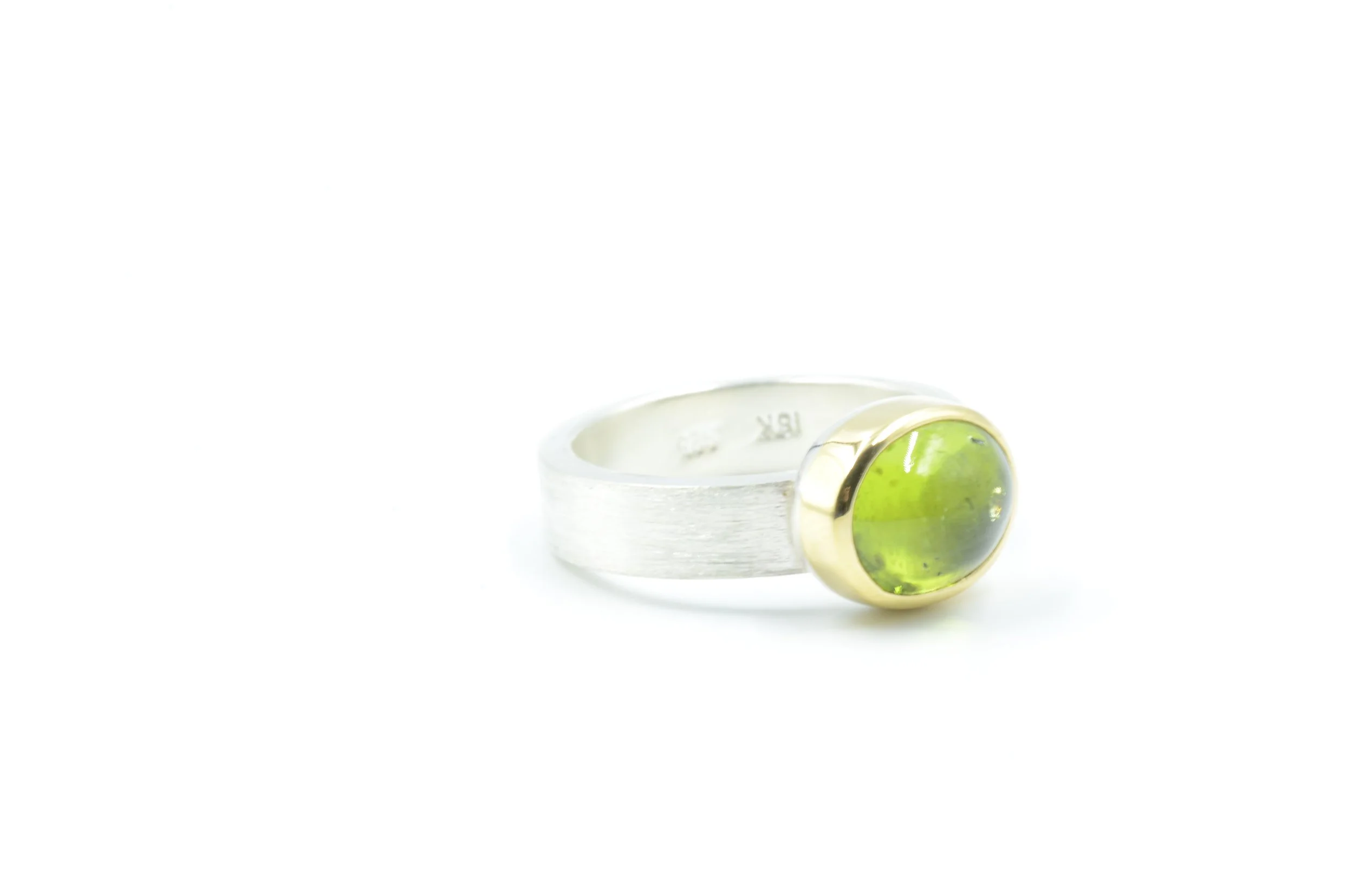 Peridot Ring - Mixed Metals