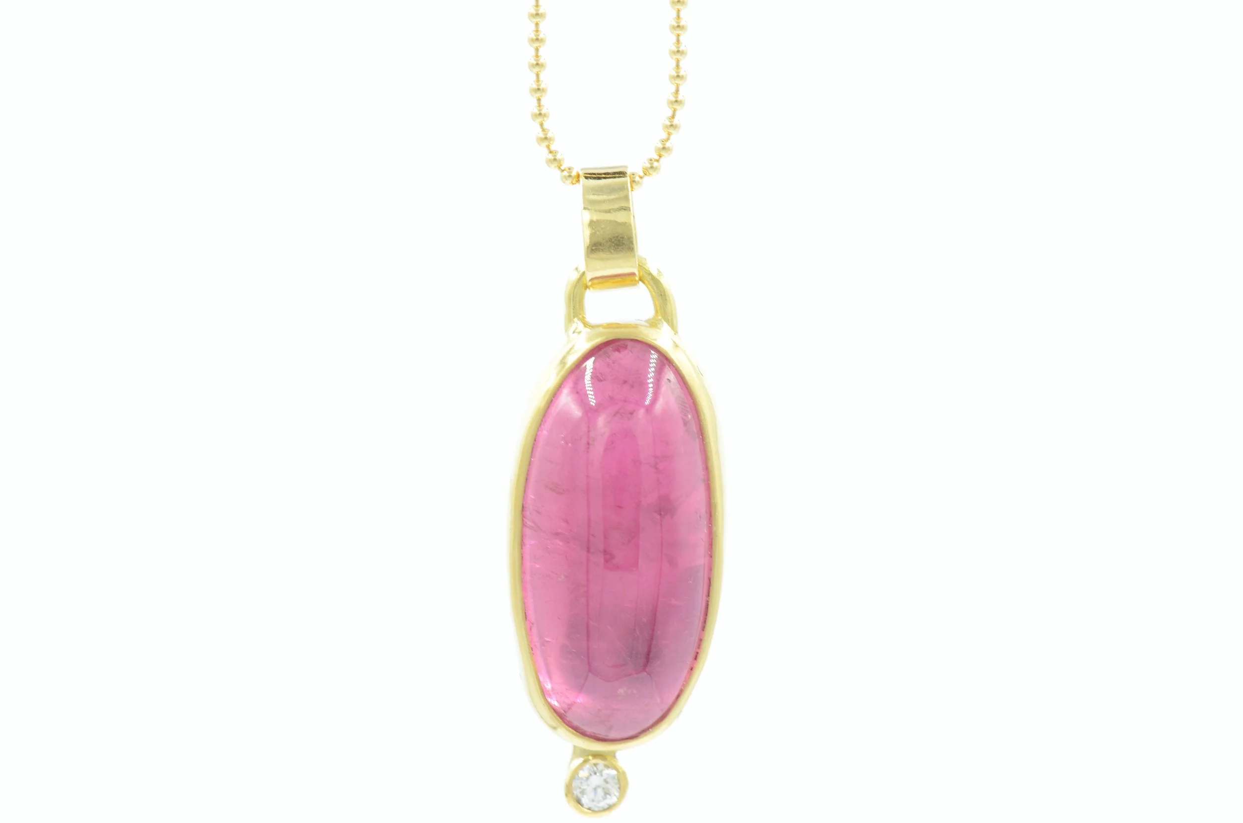 California Pink Tourmaline Pendant