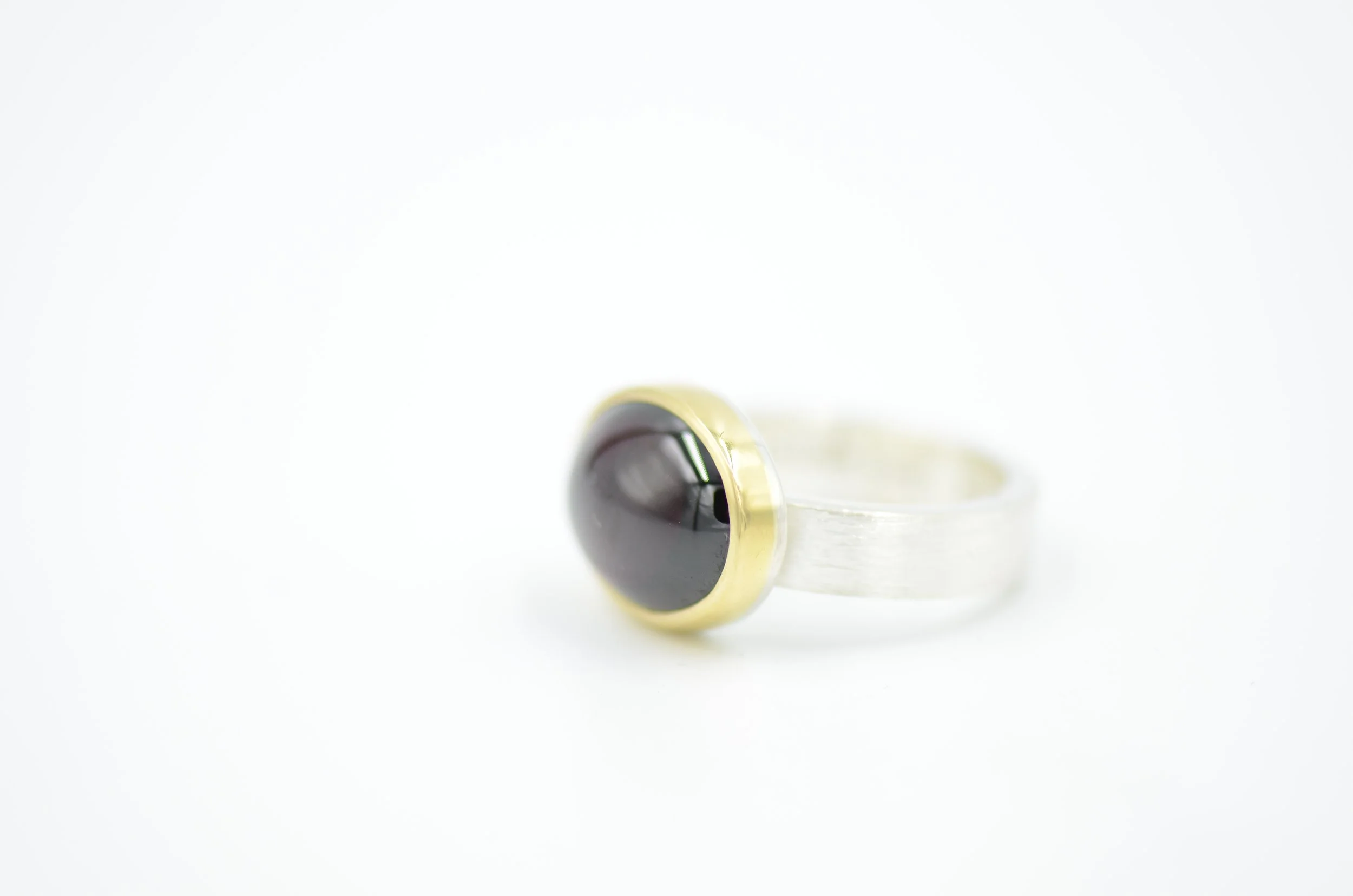 Garnet Mixed Metals Ring
