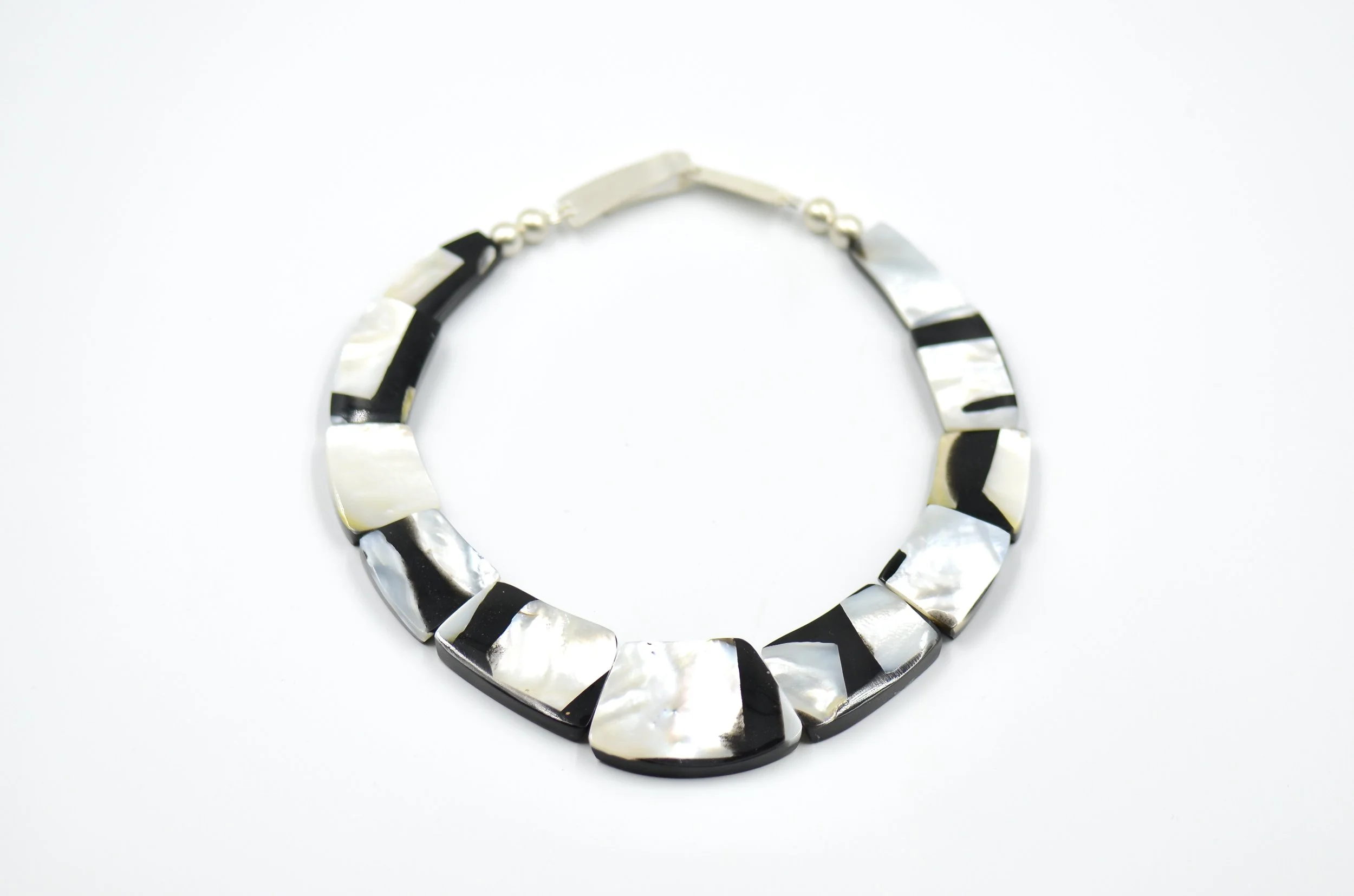Mother of Pearl and Horn Statement Necklace