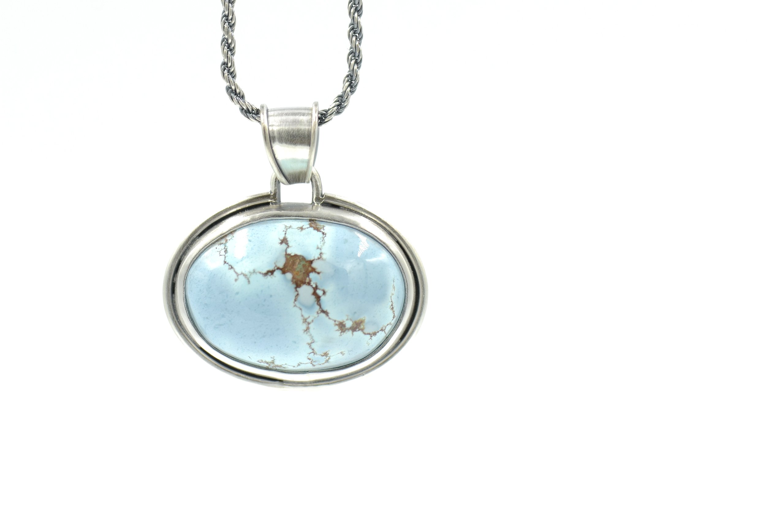 Oval Golden Hills Turquoise Pendant.